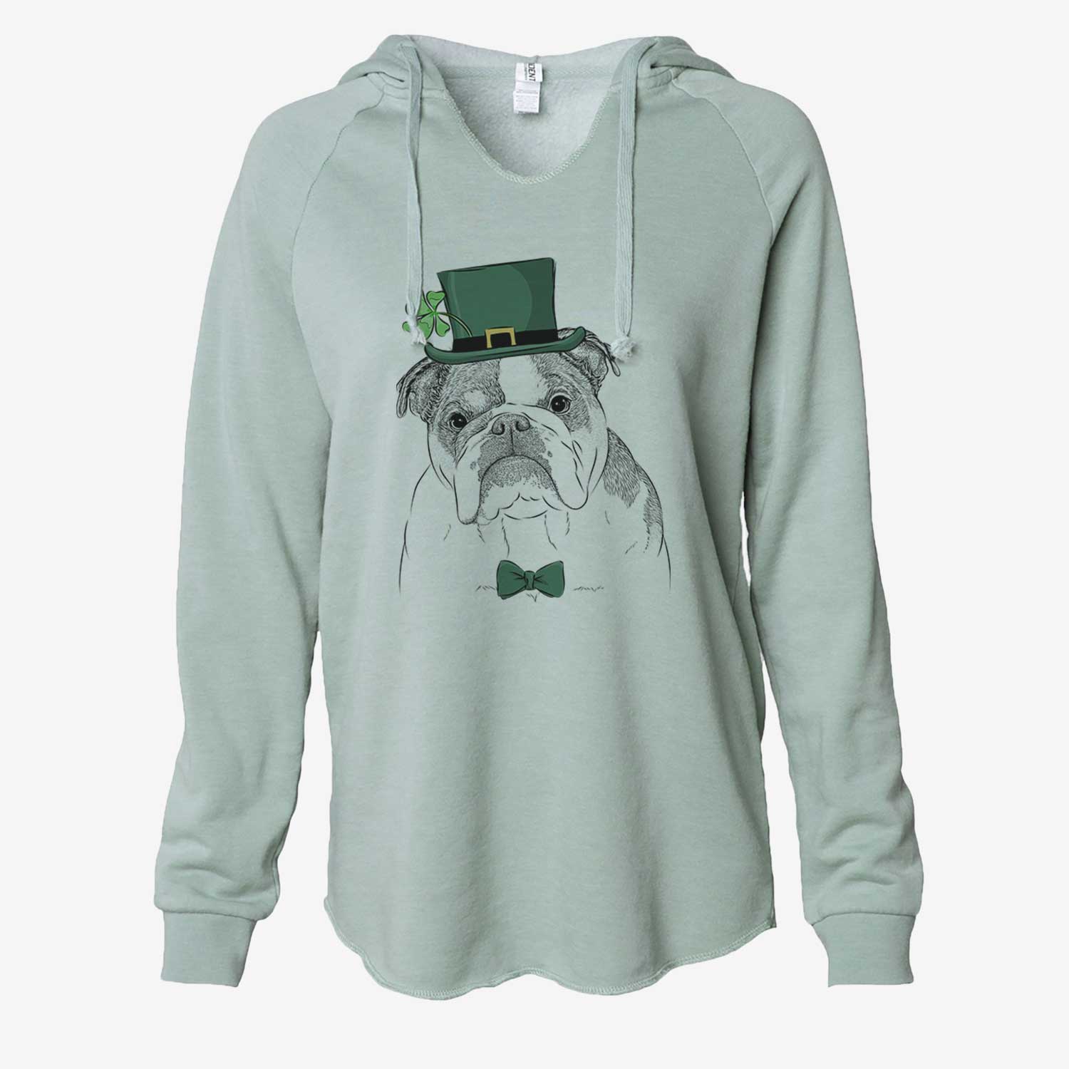 St. Patrick's Jack the English Bulldog - Cali Wave Hooded Sweatshirt