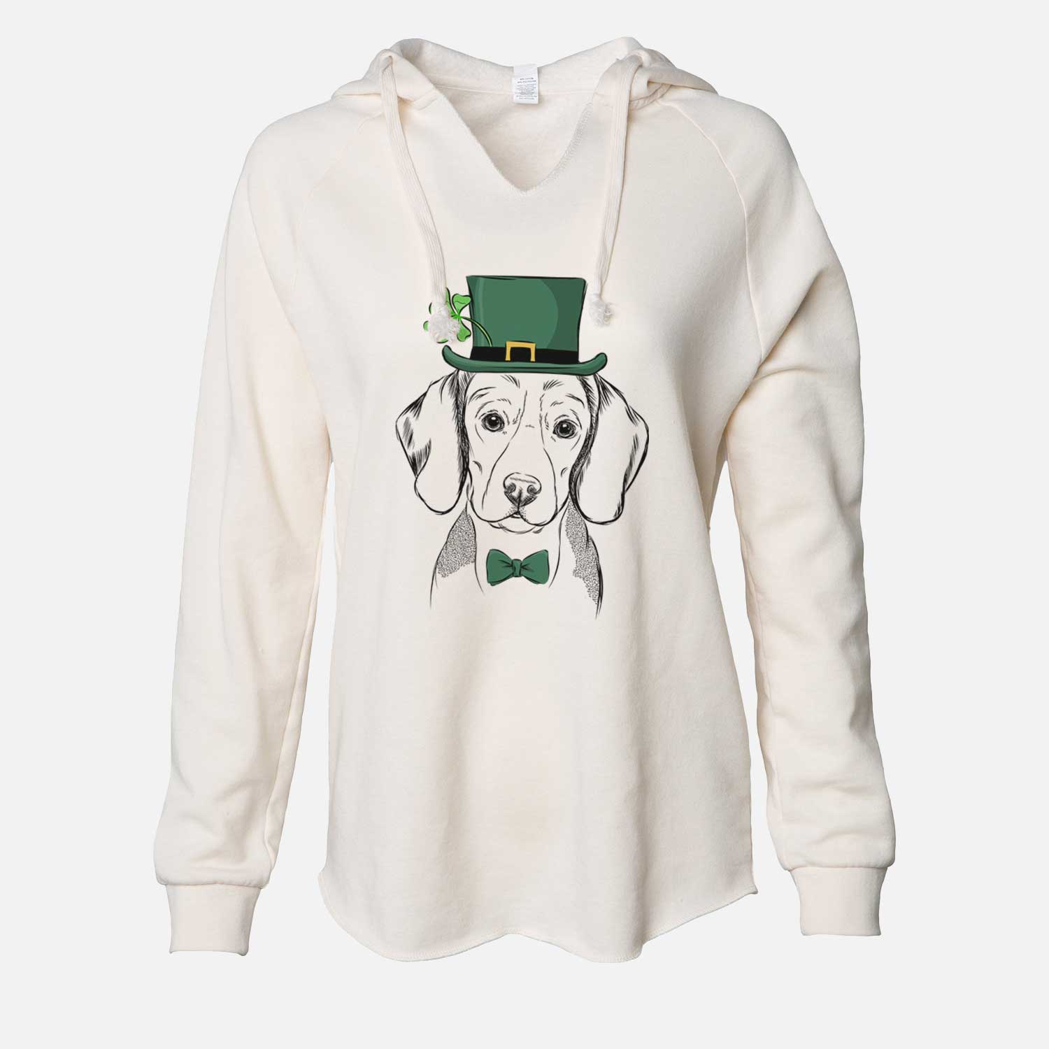 St. Patrick's Jake the Beagle - Cali Wave Hooded Sweatshirt