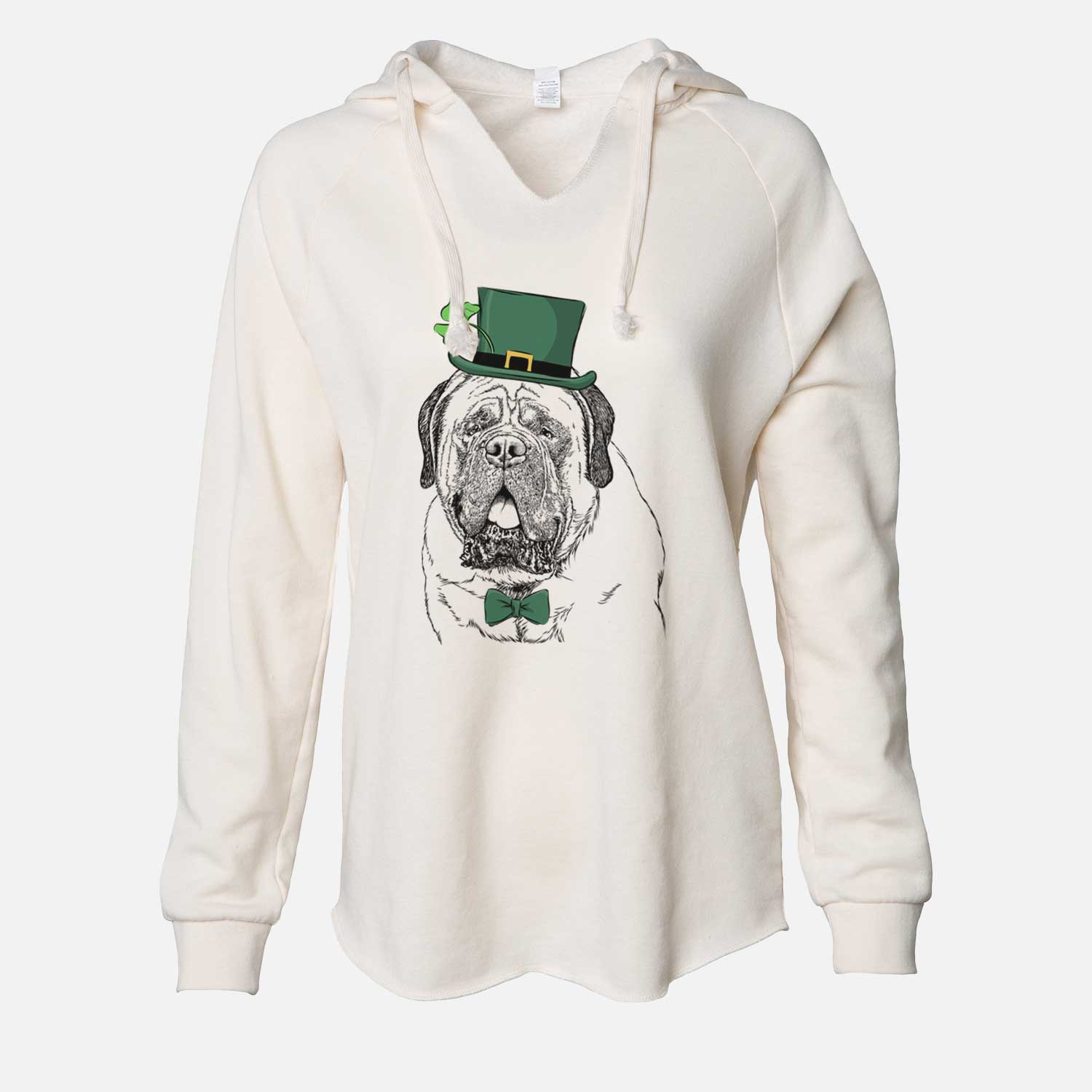 St. Patrick's Jed the English Mastiff - Cali Wave Hooded Sweatshirt