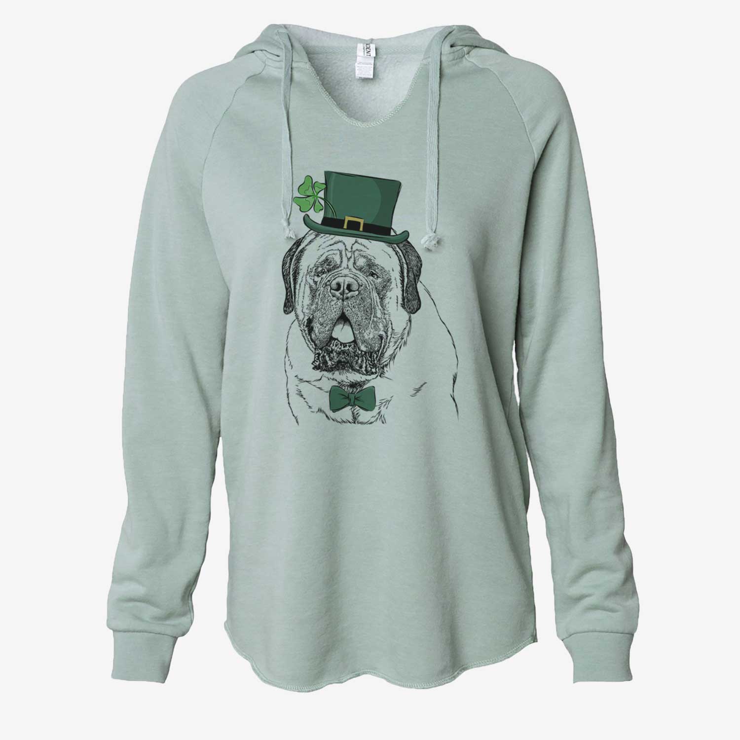 St. Patrick's Jed the English Mastiff - Cali Wave Hooded Sweatshirt