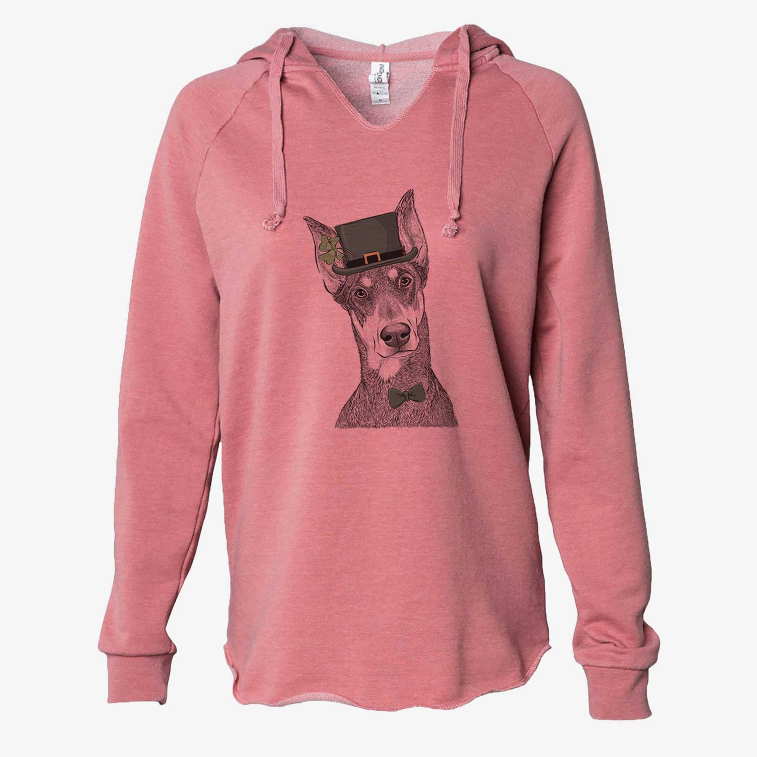 St. Patrick's Jenna the Doberman Pinscher - Cali Wave Hooded Sweatshirt