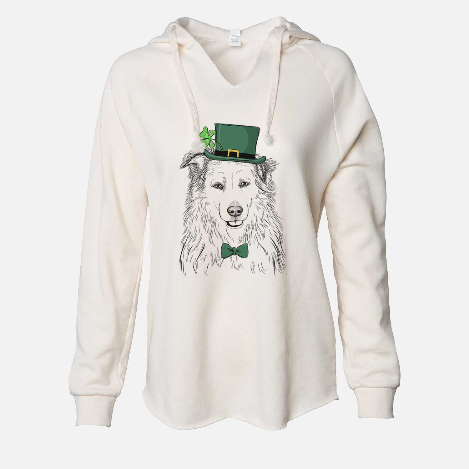 St. Patrick's Jessie the Great Pyrenees Mix - Cali Wave Hooded Sweatshirt