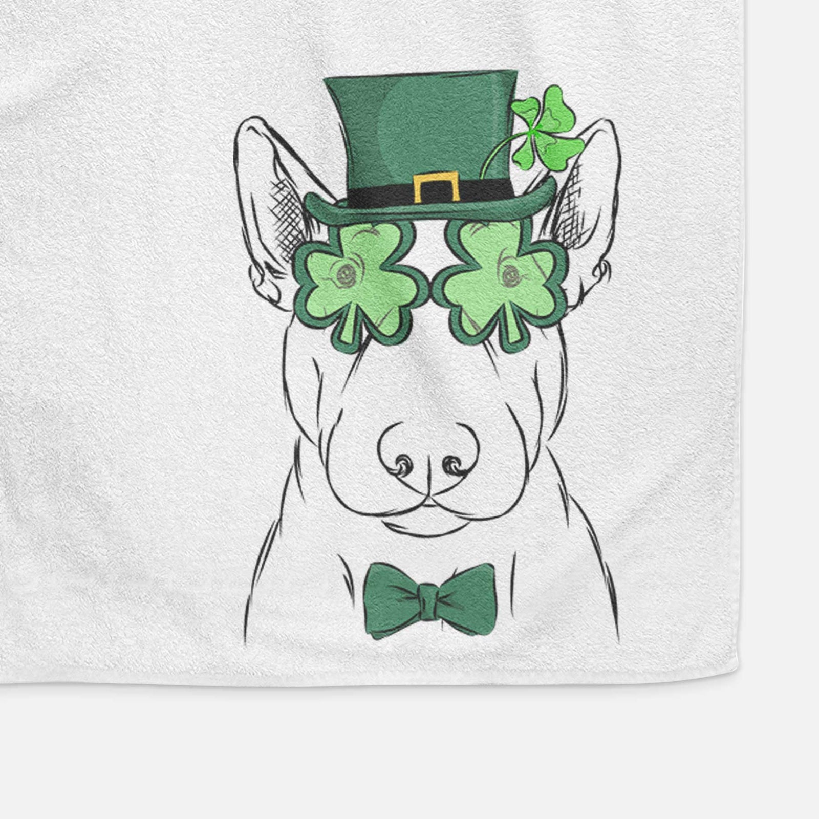 Jett the Bull Terrier Decorative Hand Towel
