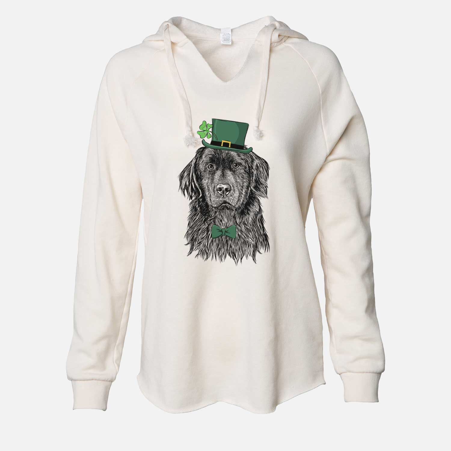 St. Patrick's Jinx the Newfoundland - Cali Wave Hooded Sweatshirt