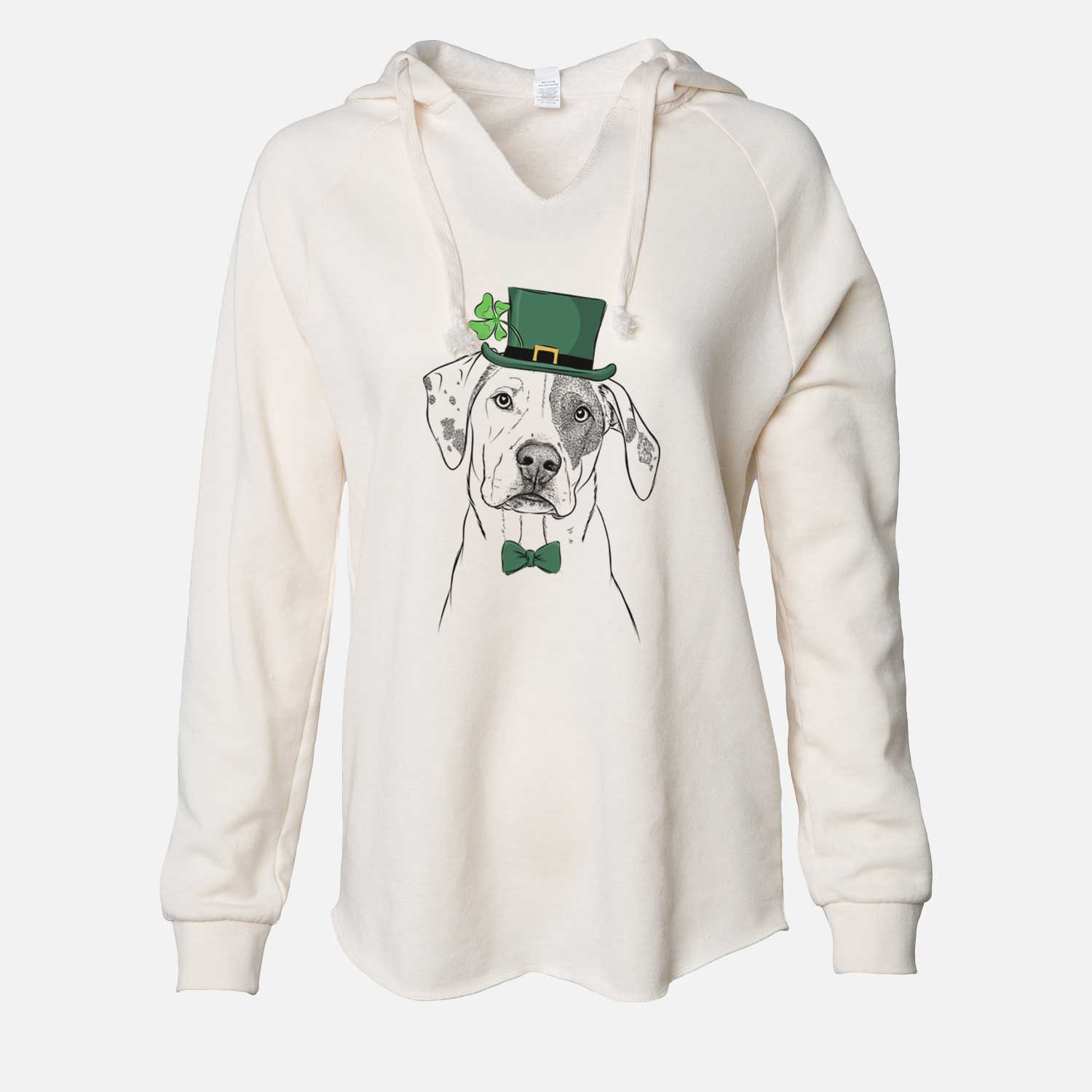 St. Patrick's Julio the Dogo Argentino Mix - Cali Wave Hooded Sweatshirt