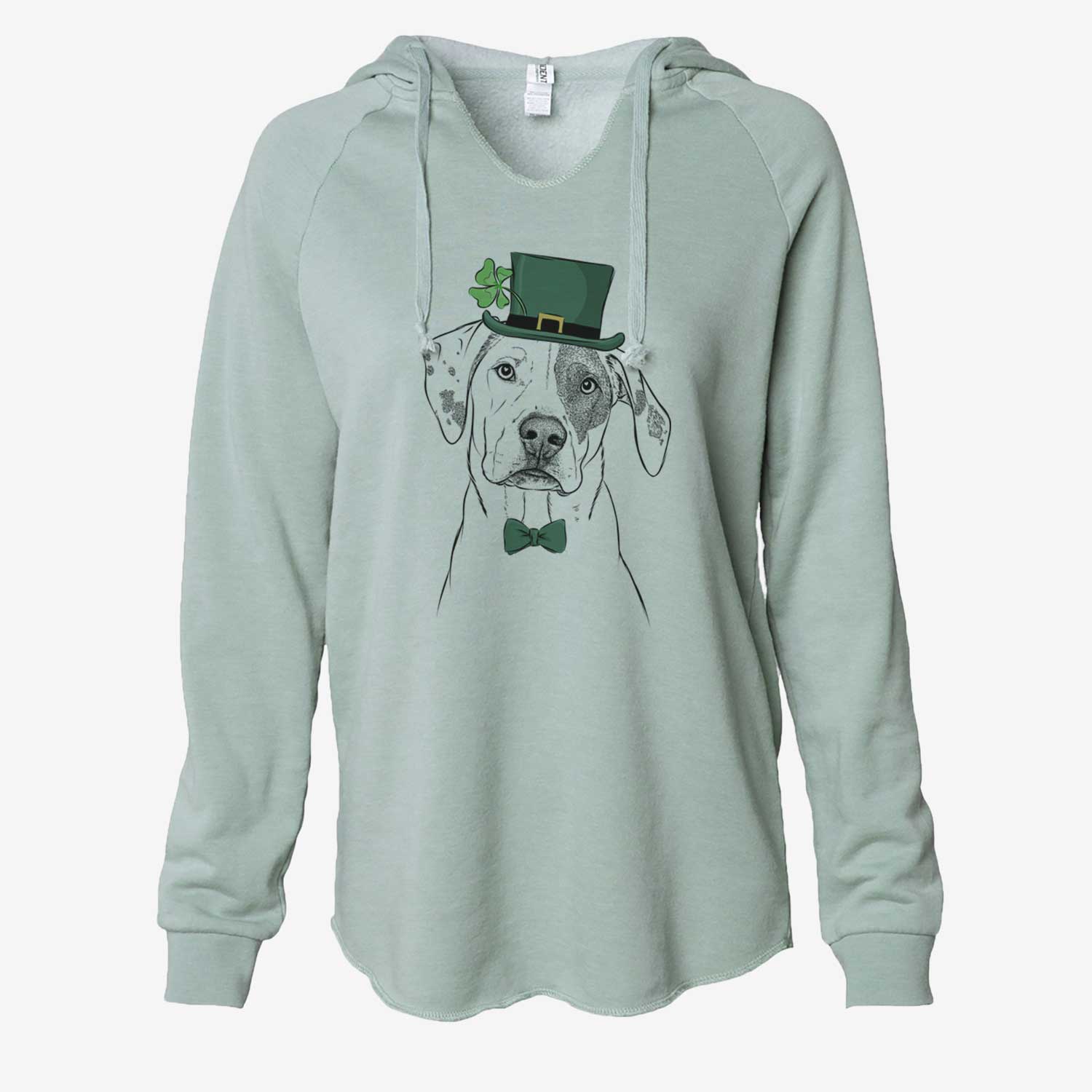 St. Patrick's Julio the Dogo Argentino Mix - Cali Wave Hooded Sweatshirt