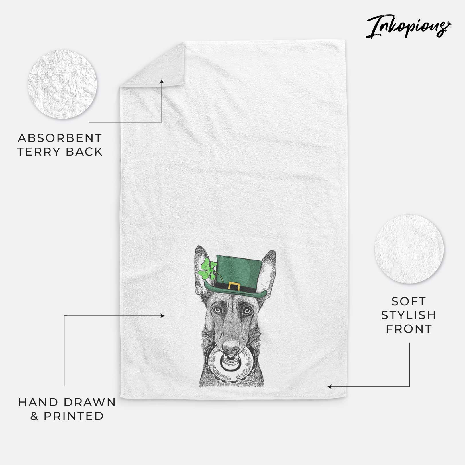 Juno the Belgian Malinois Decorative Hand Towel