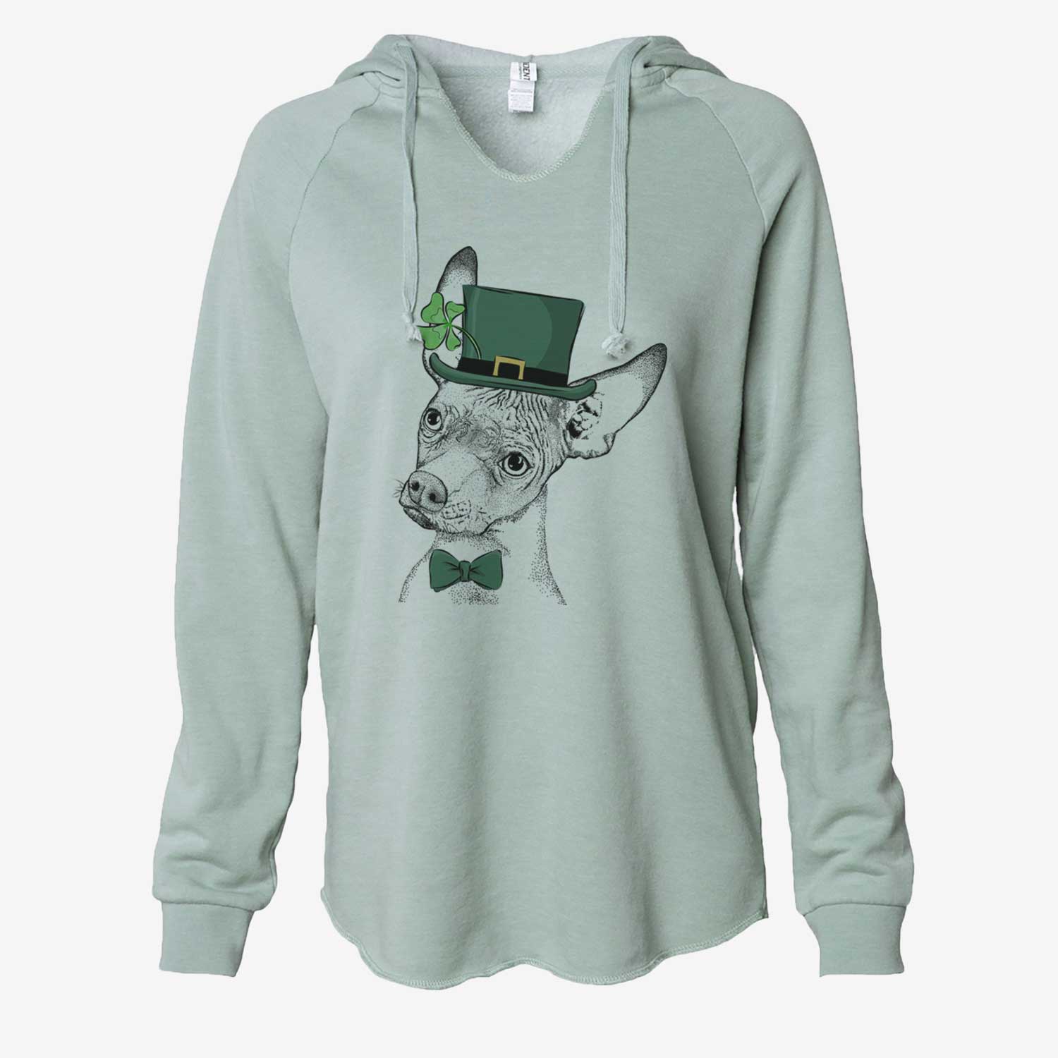 St. Patrick's Kahlo the Xoloitzcuintli - Cali Wave Hooded Sweatshirt