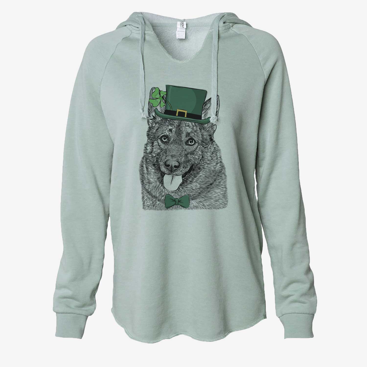 St. Patrick's Kasia the Norwegian Elkhound - Cali Wave Hooded Sweatshirt