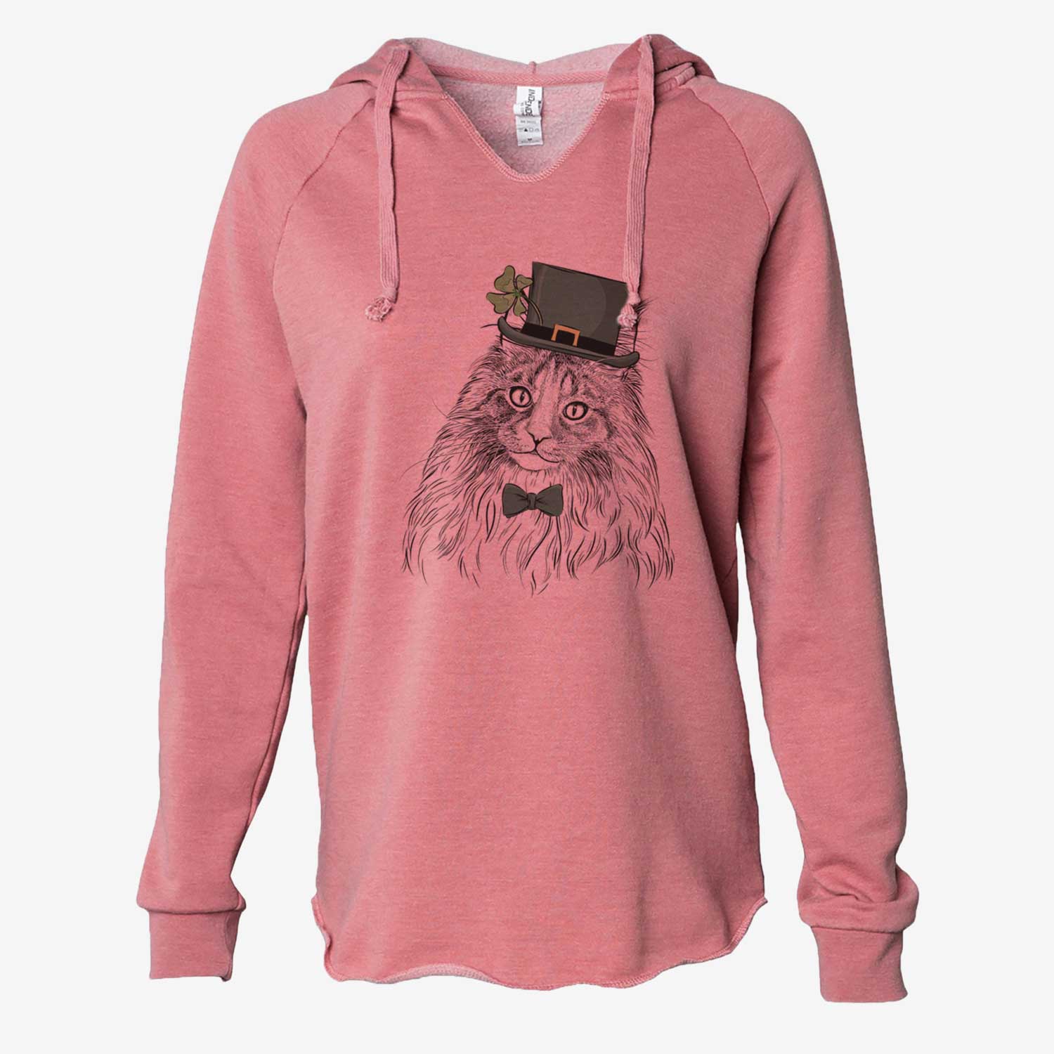 St. Patrick's Kiki the Maine Coon Cat - Cali Wave Hooded Sweatshirt