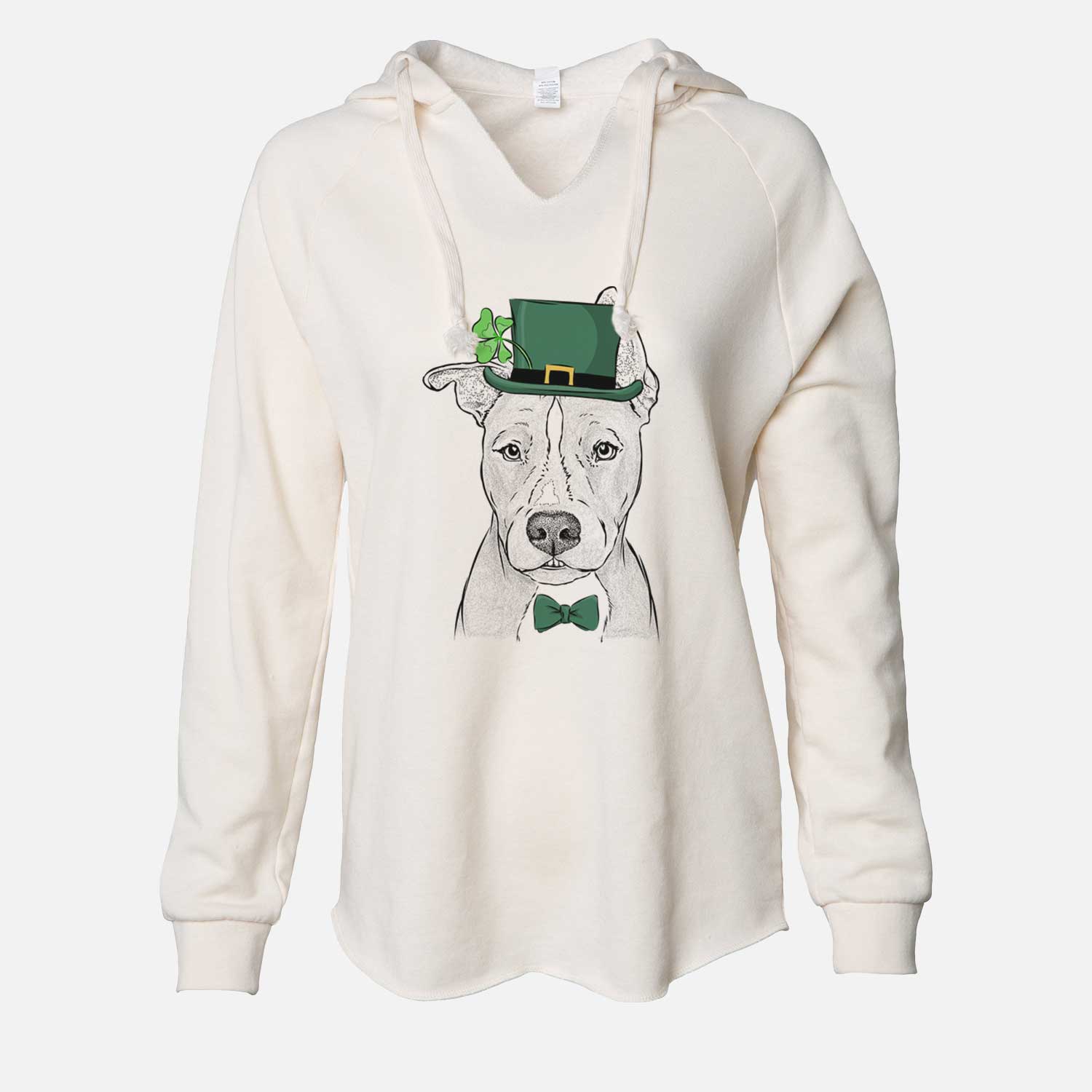 St. Patrick's Kisses the Pitbull - Cali Wave Hooded Sweatshirt