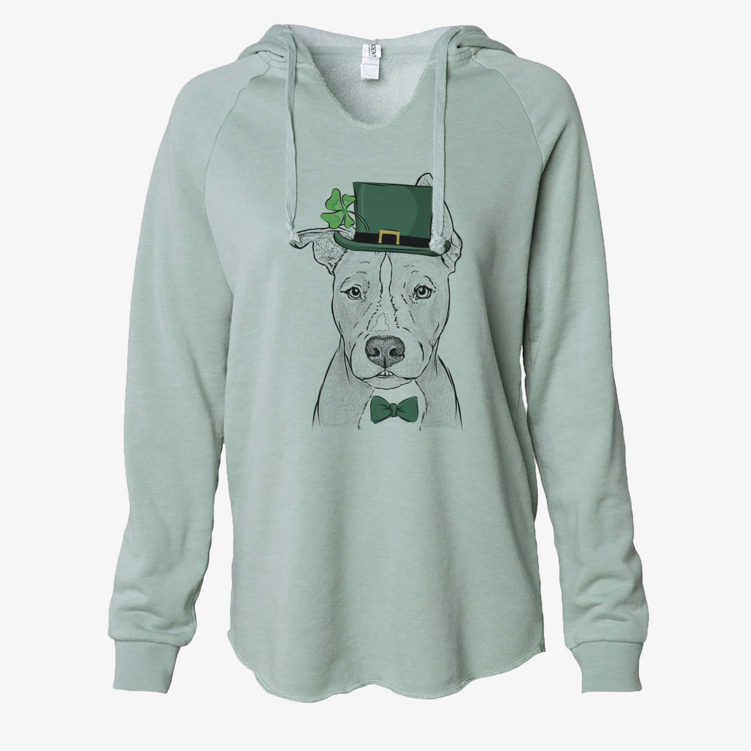 St. Patrick's Kisses the Pitbull - Cali Wave Hooded Sweatshirt