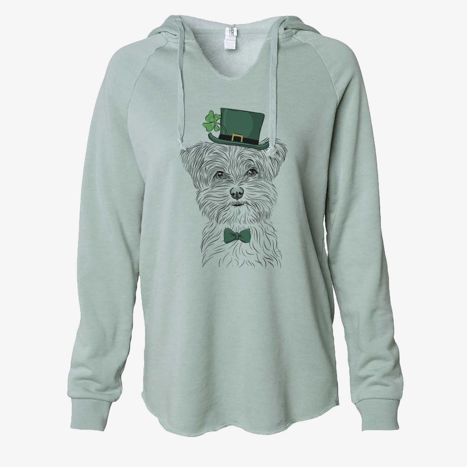 St. Patrick's Kiwi the Morkie - Cali Wave Hooded Sweatshirt