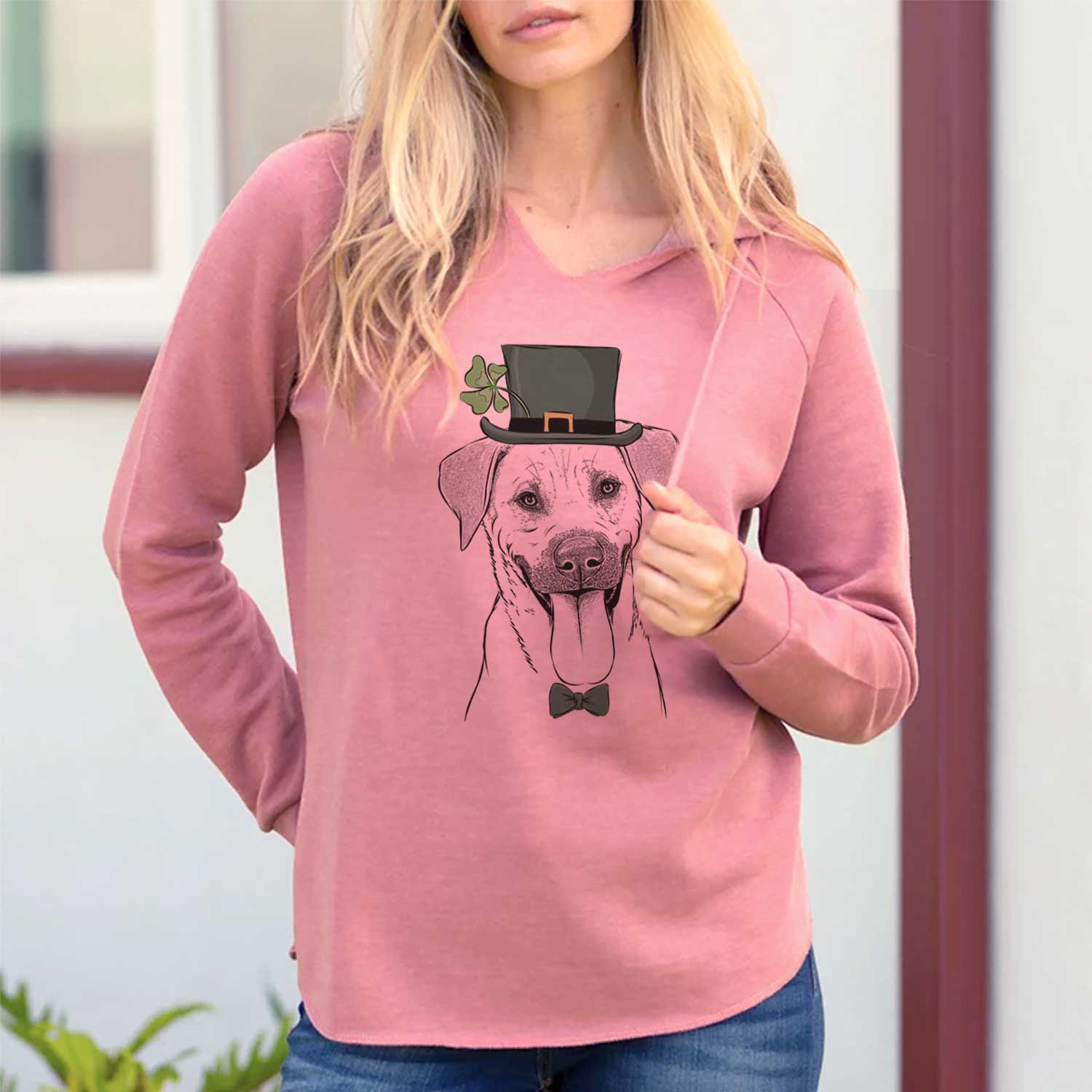 St. Patrick's Koda the Black Mouth Cur - Cali Wave Hooded Sweatshirt