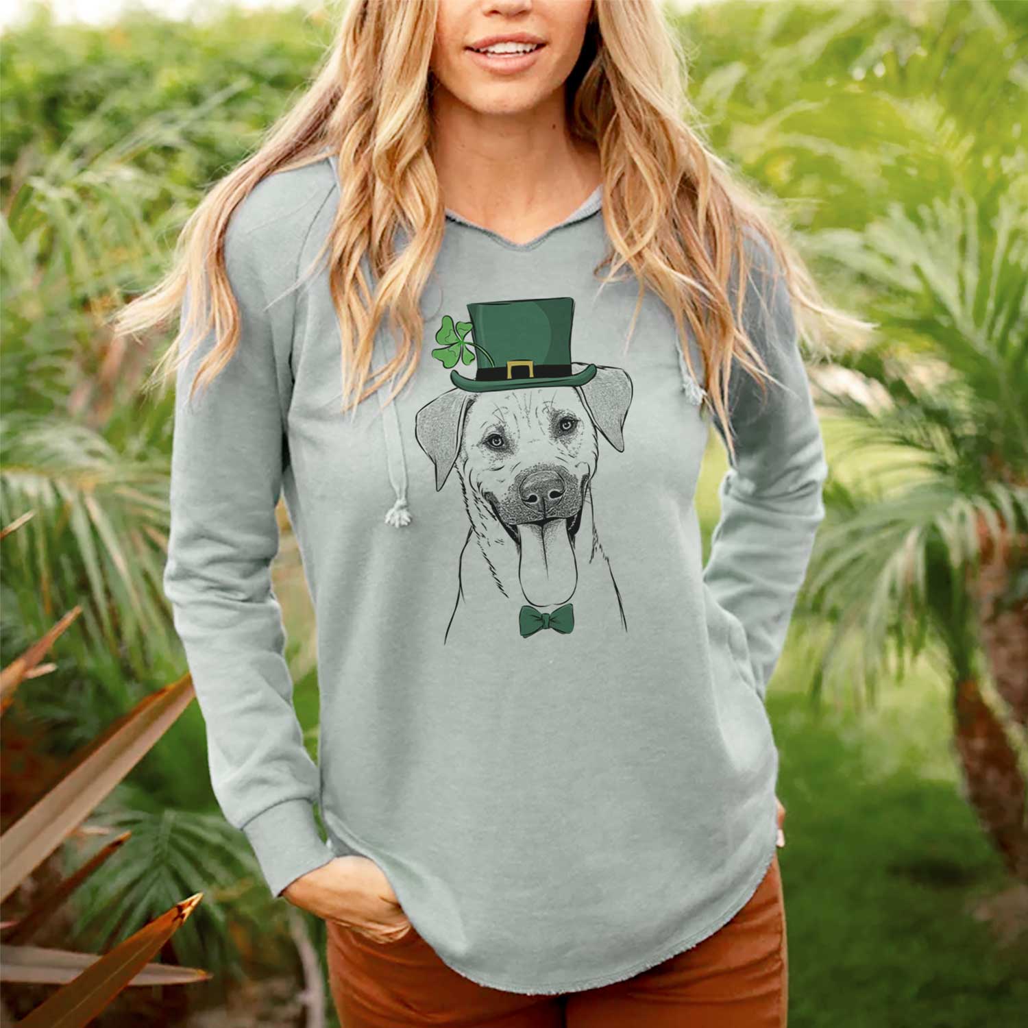 St. Patrick's Koda the Black Mouth Cur - Cali Wave Hooded Sweatshirt