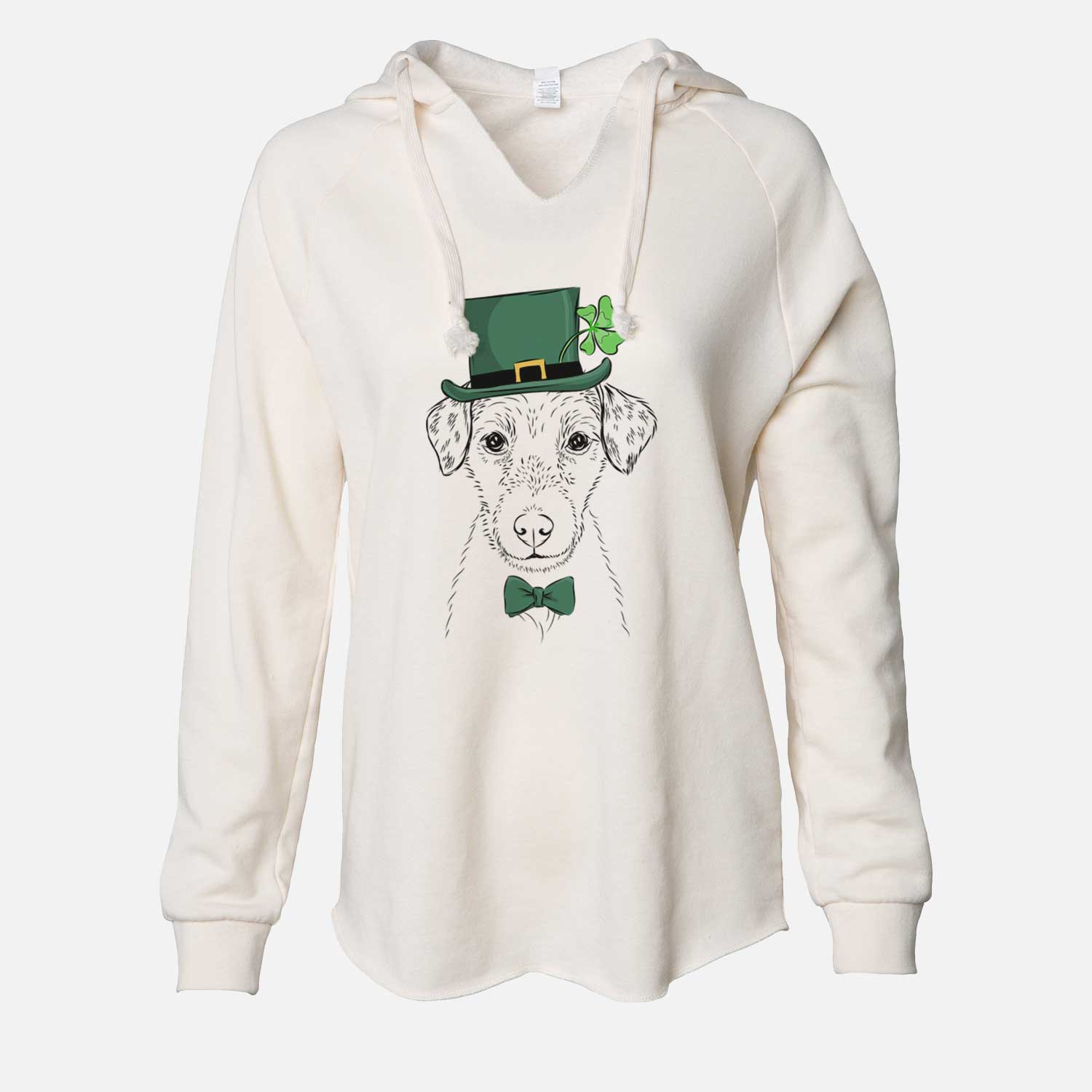 St. Patrick's Kozmo the Jack Russell Terrier - Cali Wave Hooded Sweatshirt