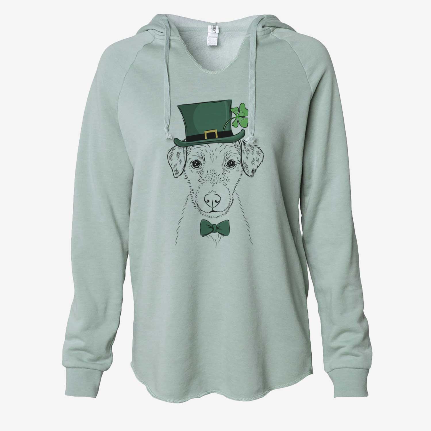 St. Patrick's Kozmo the Jack Russell Terrier - Cali Wave Hooded Sweatshirt