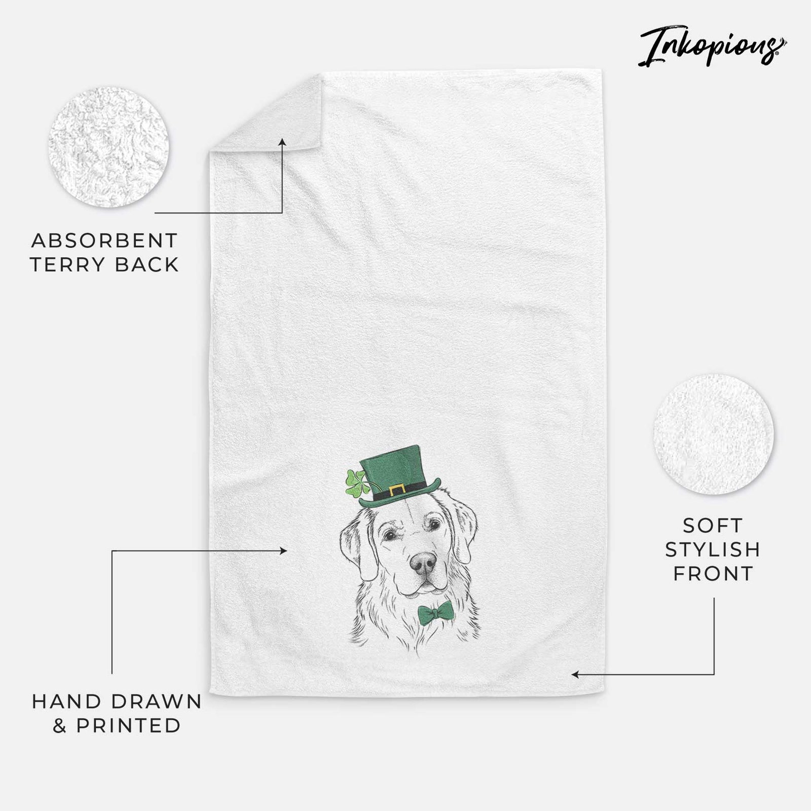 Kula the Golden Retriever Decorative Hand Towel