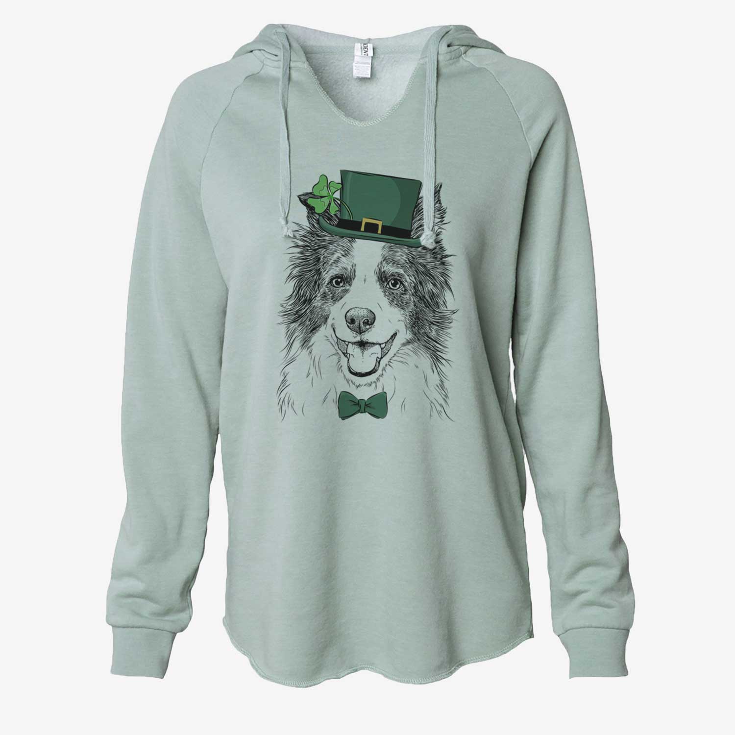 St. Patrick's Kylee the Border Collie - Cali Wave Hooded Sweatshirt