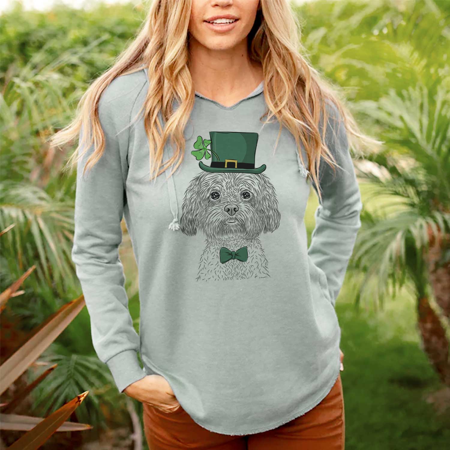 St. Patrick's Lane the Lhasa Apso - Cali Wave Hooded Sweatshirt