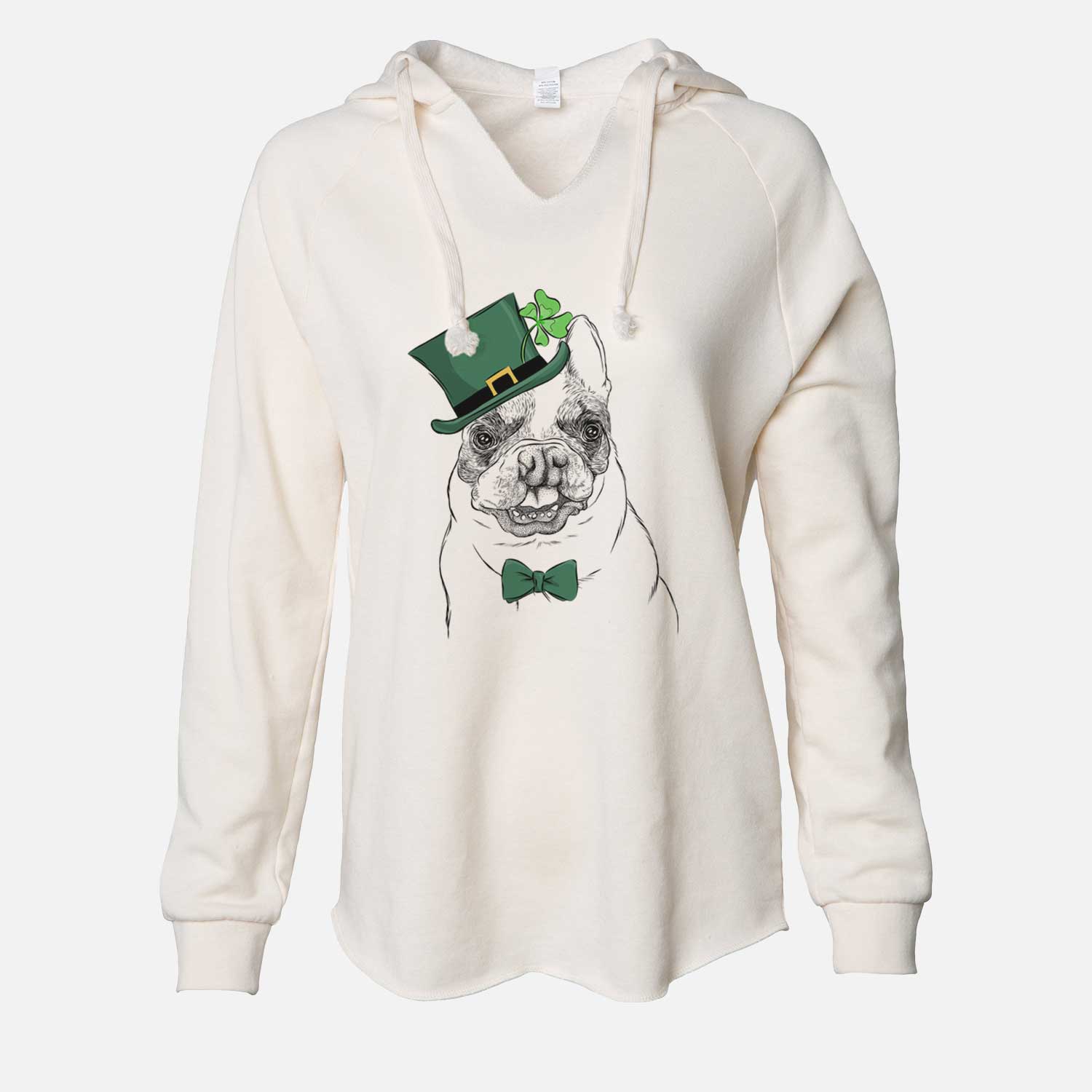 St. Patrick's Lentil the French Bulldog - Cali Wave Hooded Sweatshirt