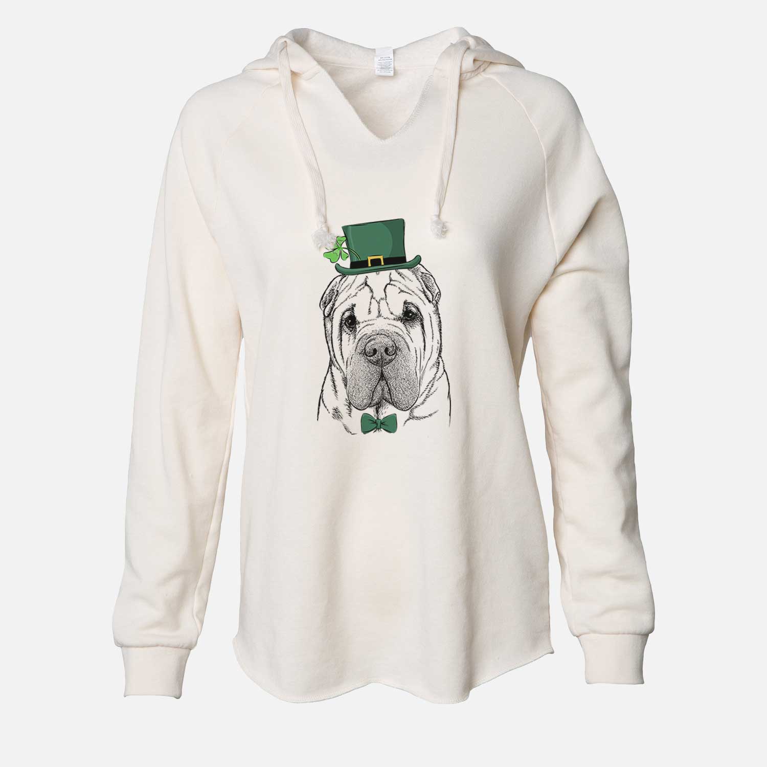 St. Patrick's Lilly the Shar Pei - Cali Wave Hooded Sweatshirt