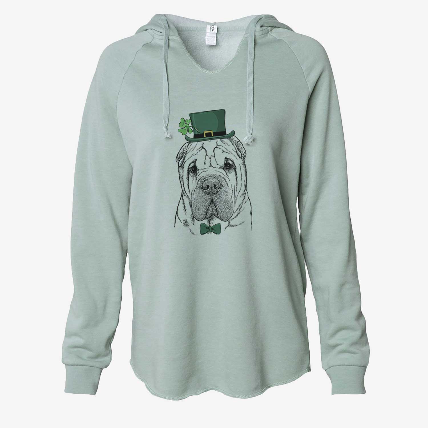 St. Patrick's Lilly the Shar Pei - Cali Wave Hooded Sweatshirt