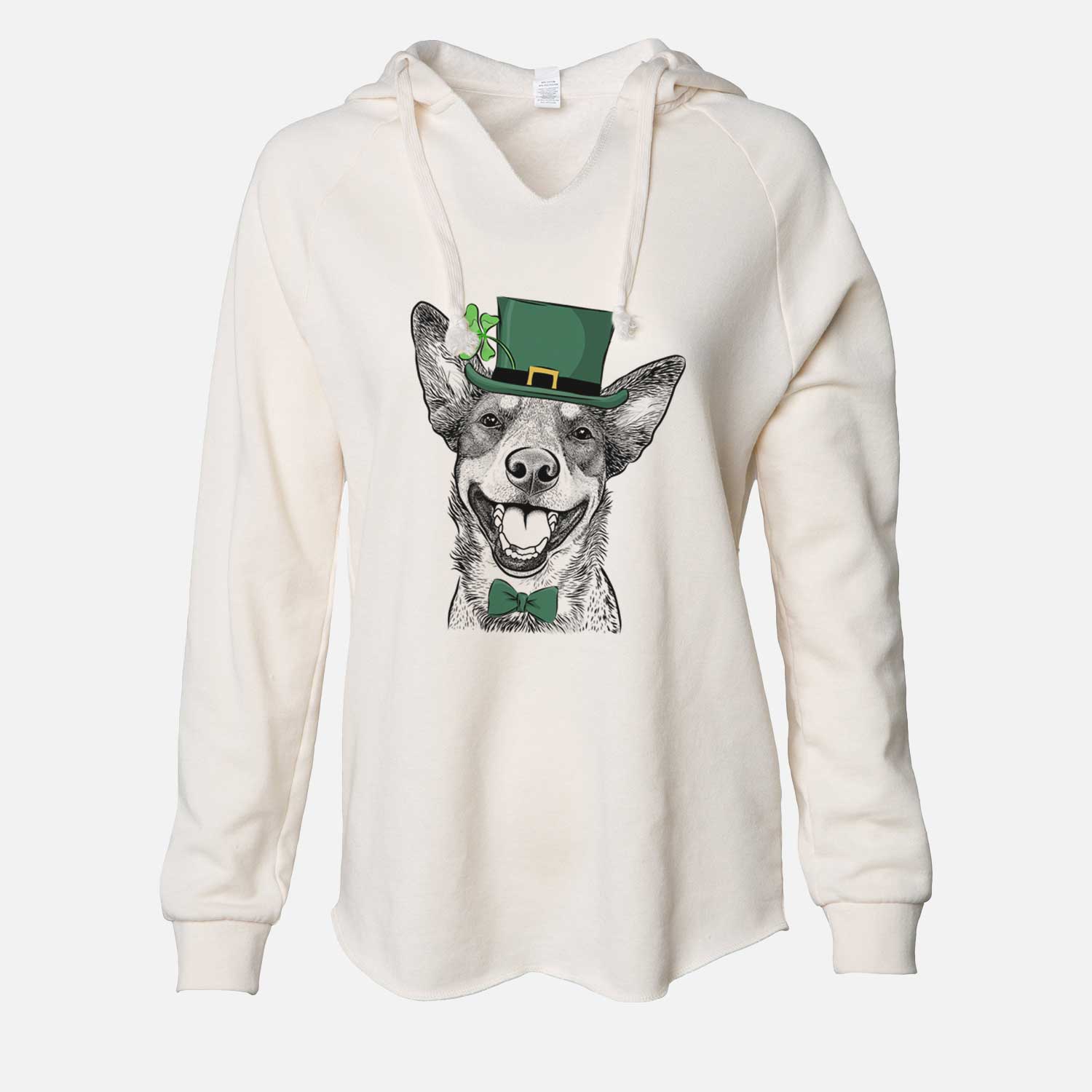 St. Patrick's Lily the Australian Cattle Dog - Cali Wave Hooded Sweatshirt