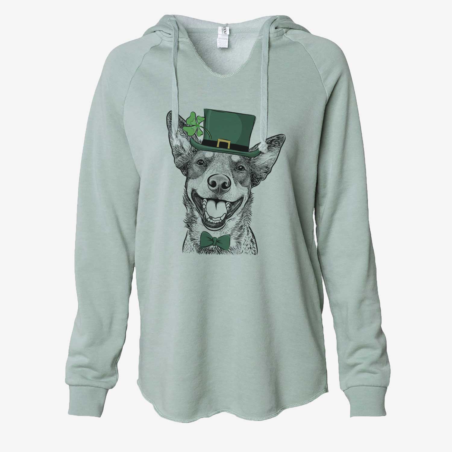 St. Patrick's Lily the Australian Cattle Dog - Cali Wave Hooded Sweatshirt