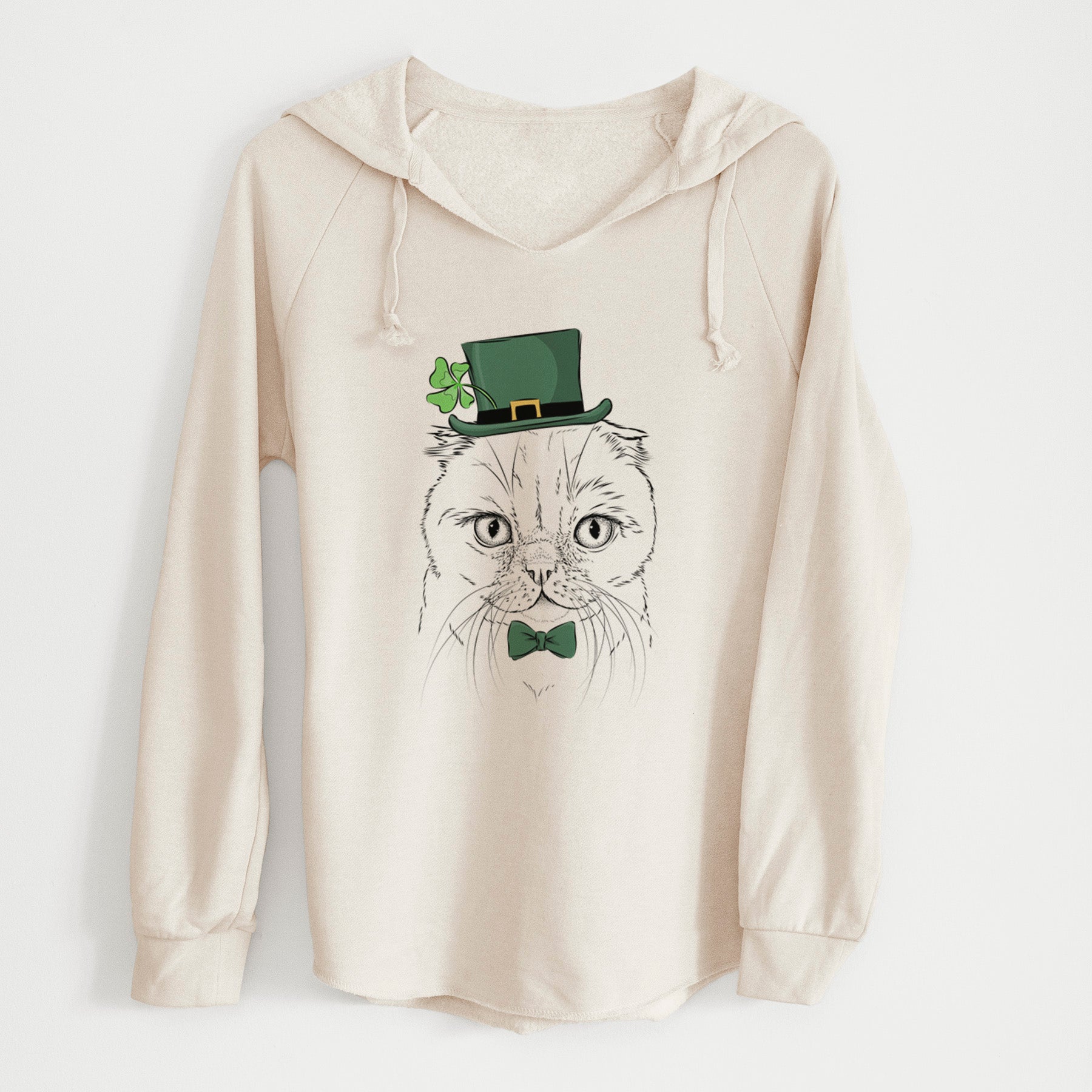 St. Patrick's Lina the Exotic Fold Cat - Cali Wave Hooded Sweatshirt