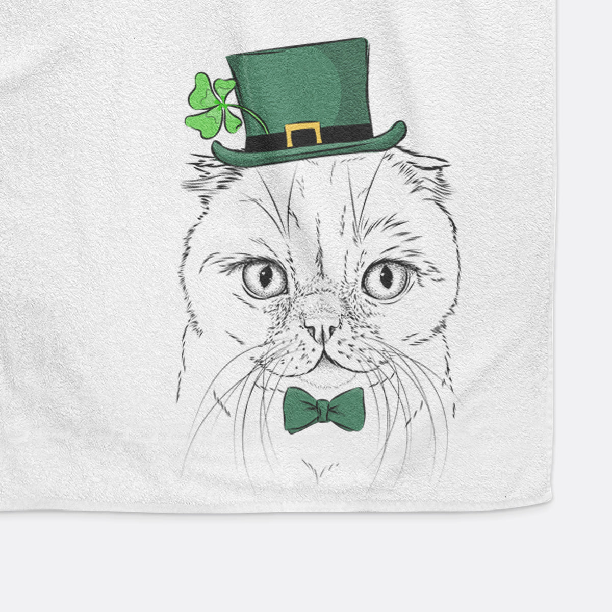 Lina the Exotic Fold Cat Decorative Hand Towel