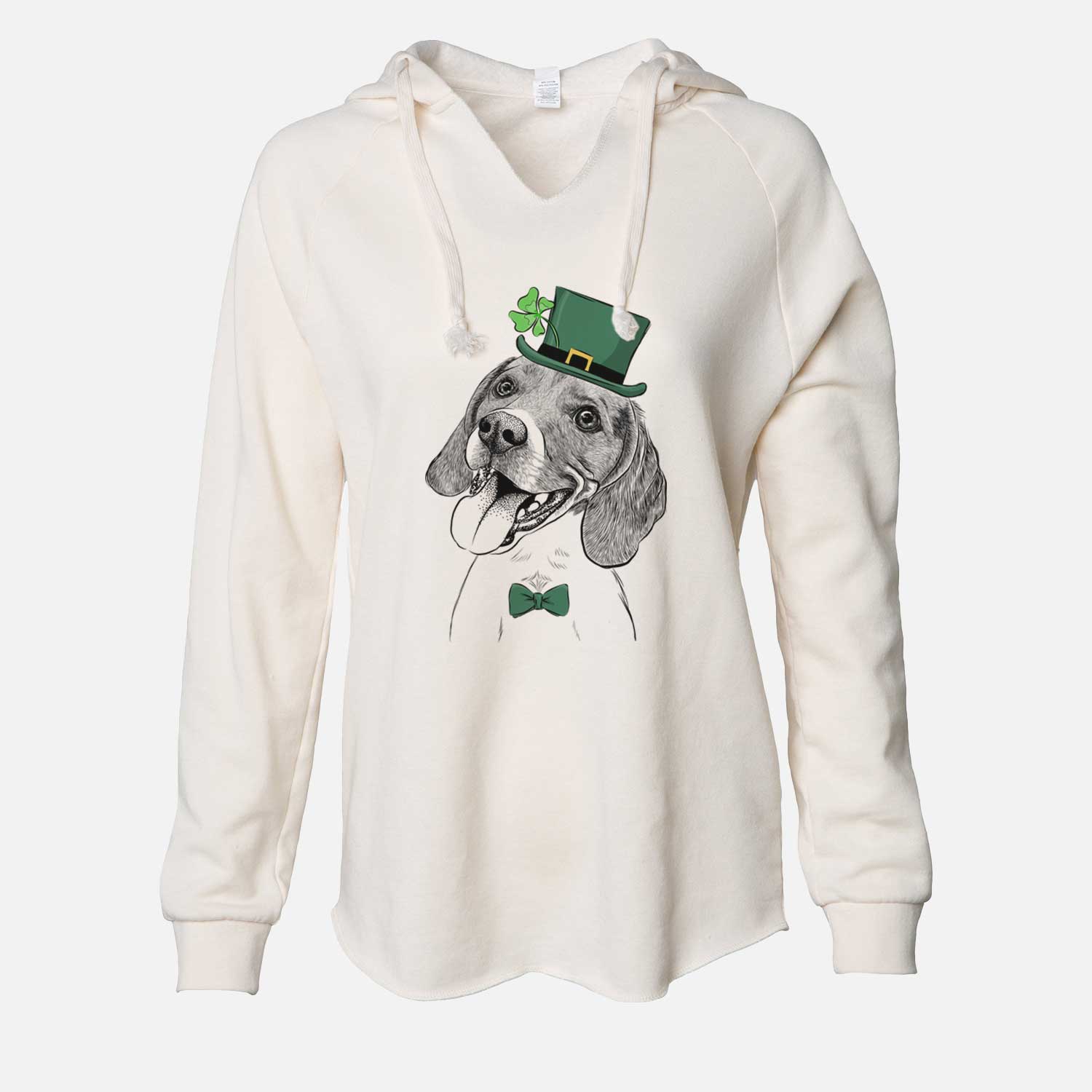 St. Patrick's Little Bandit the Beagle - Cali Wave Hooded Sweatshirt