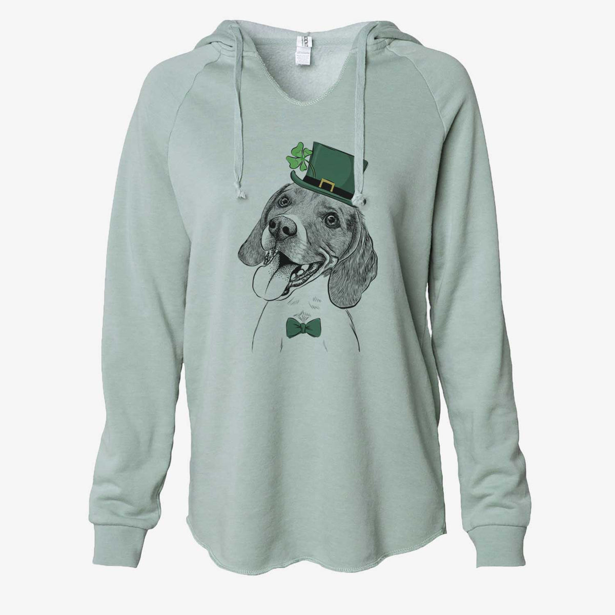 St. Patrick's Little Bandit the Beagle - Cali Wave Hooded Sweatshirt