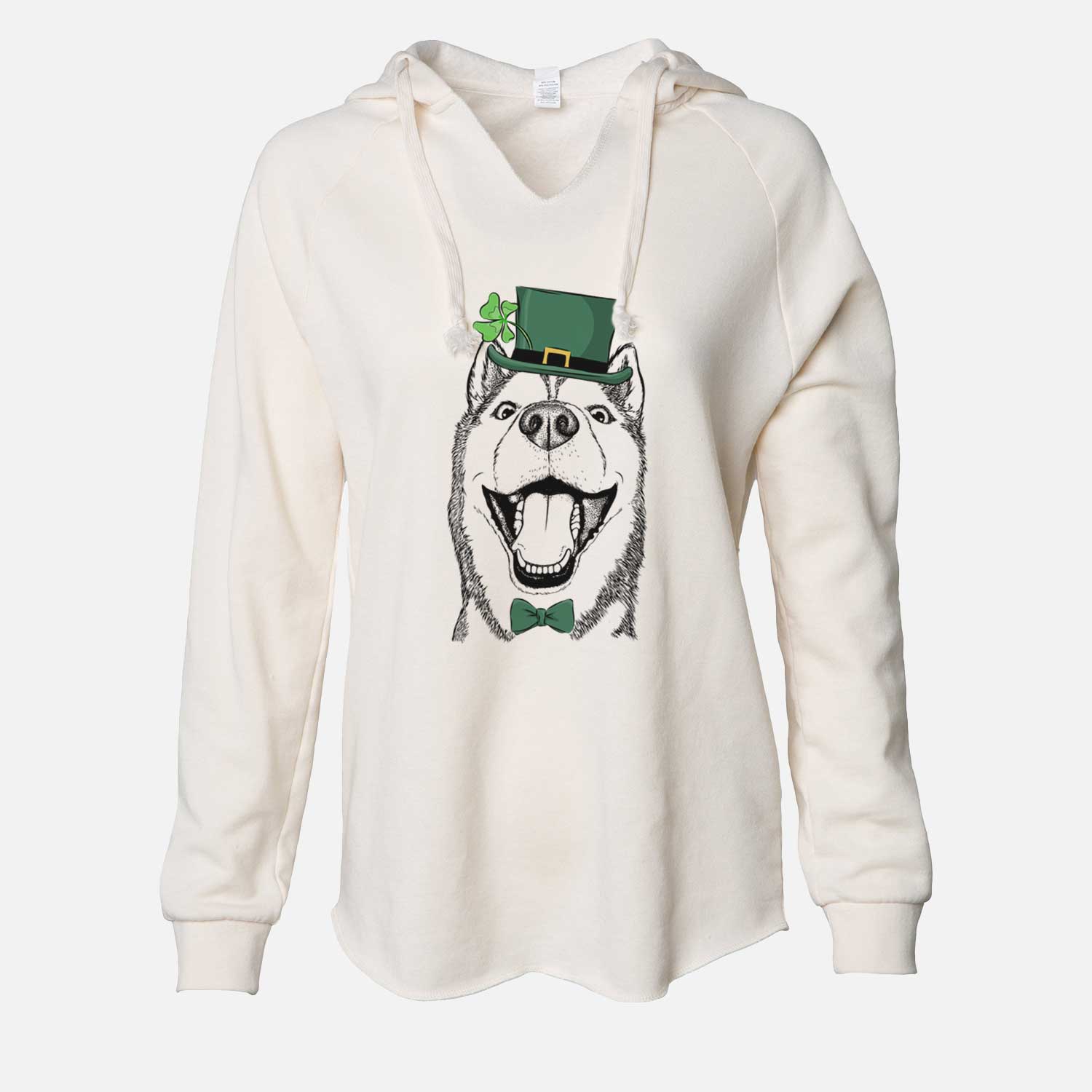 St. Patrick's Little Country the Siberian Husky - Cali Wave Hooded Sweatshirt