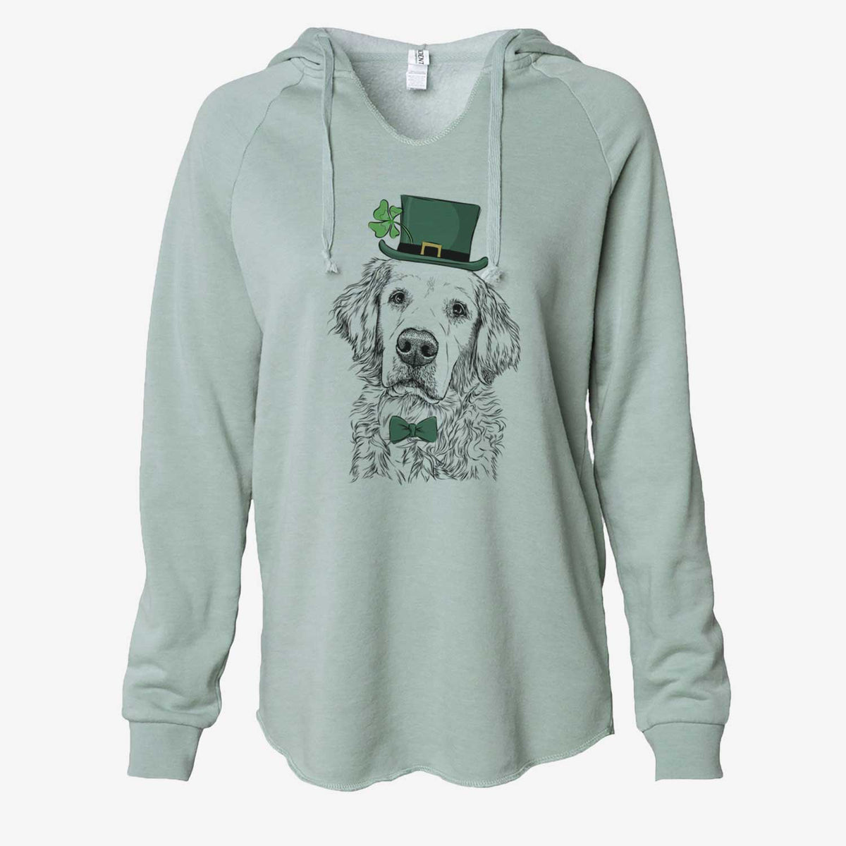 St. Patrick's Loganator the Golden Retriever - Cali Wave Hooded Sweatshirt