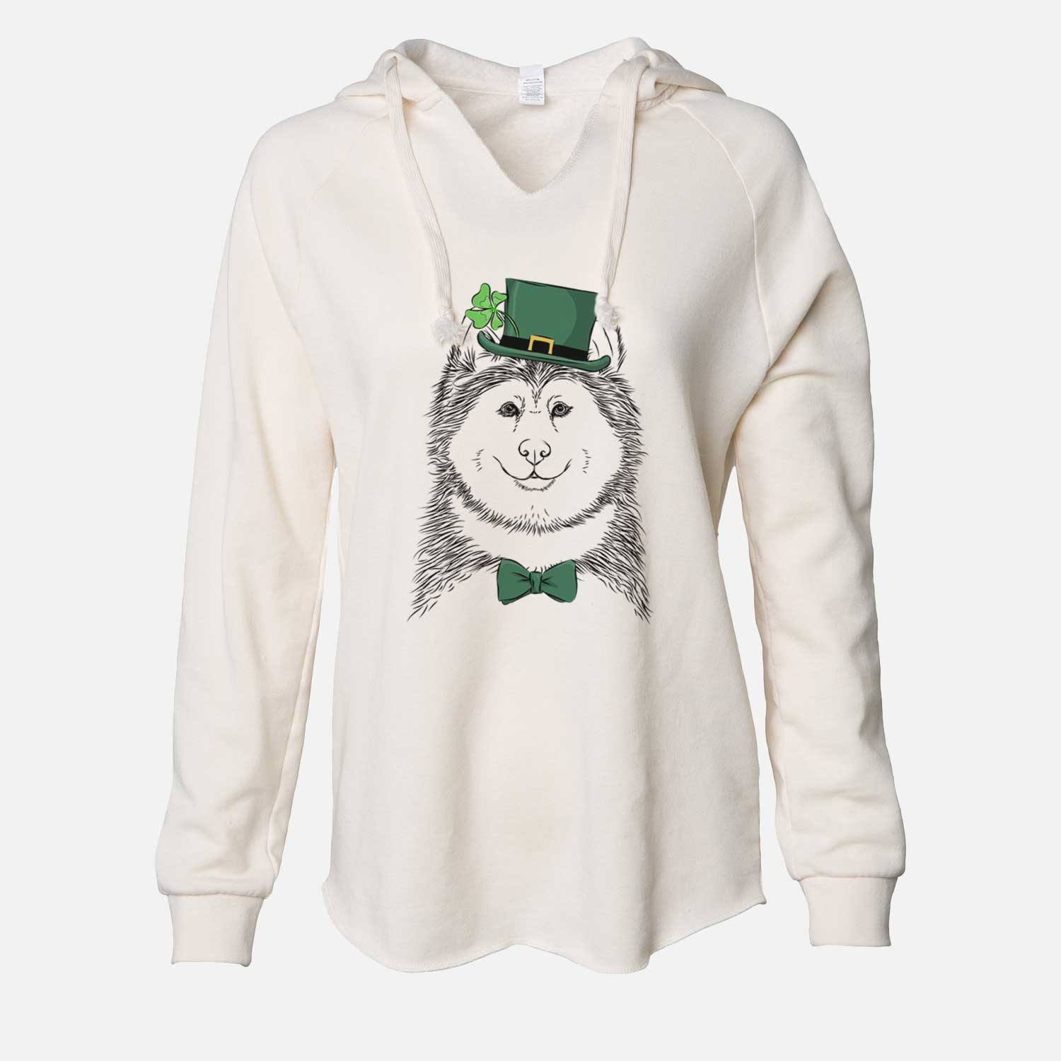 St. Patrick's Loki the Malamute - Cali Wave Hooded Sweatshirt