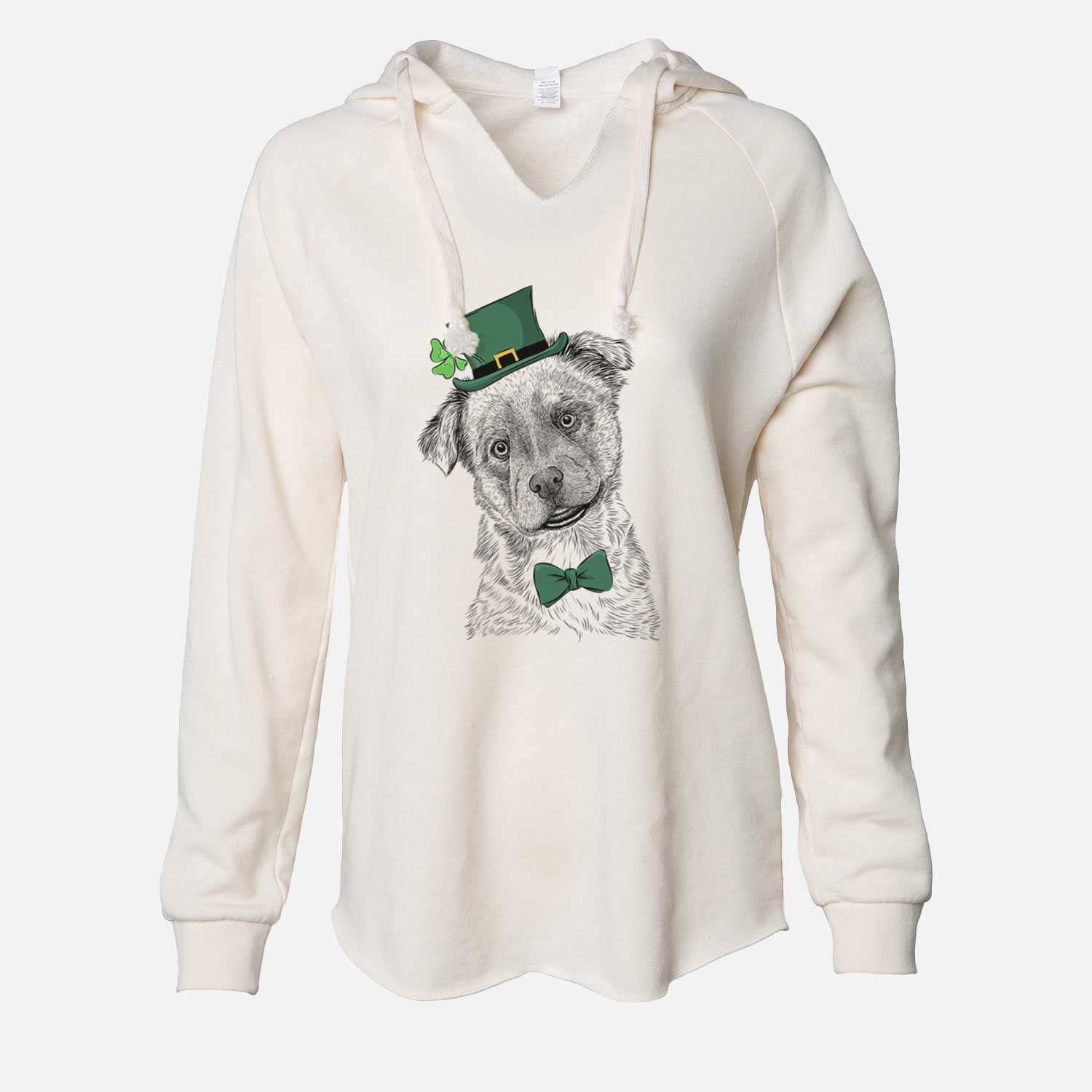 St. Patrick's Loki Bear the Australian Cattle Dog Mix - Cali Wave Hooded Sweatshirt