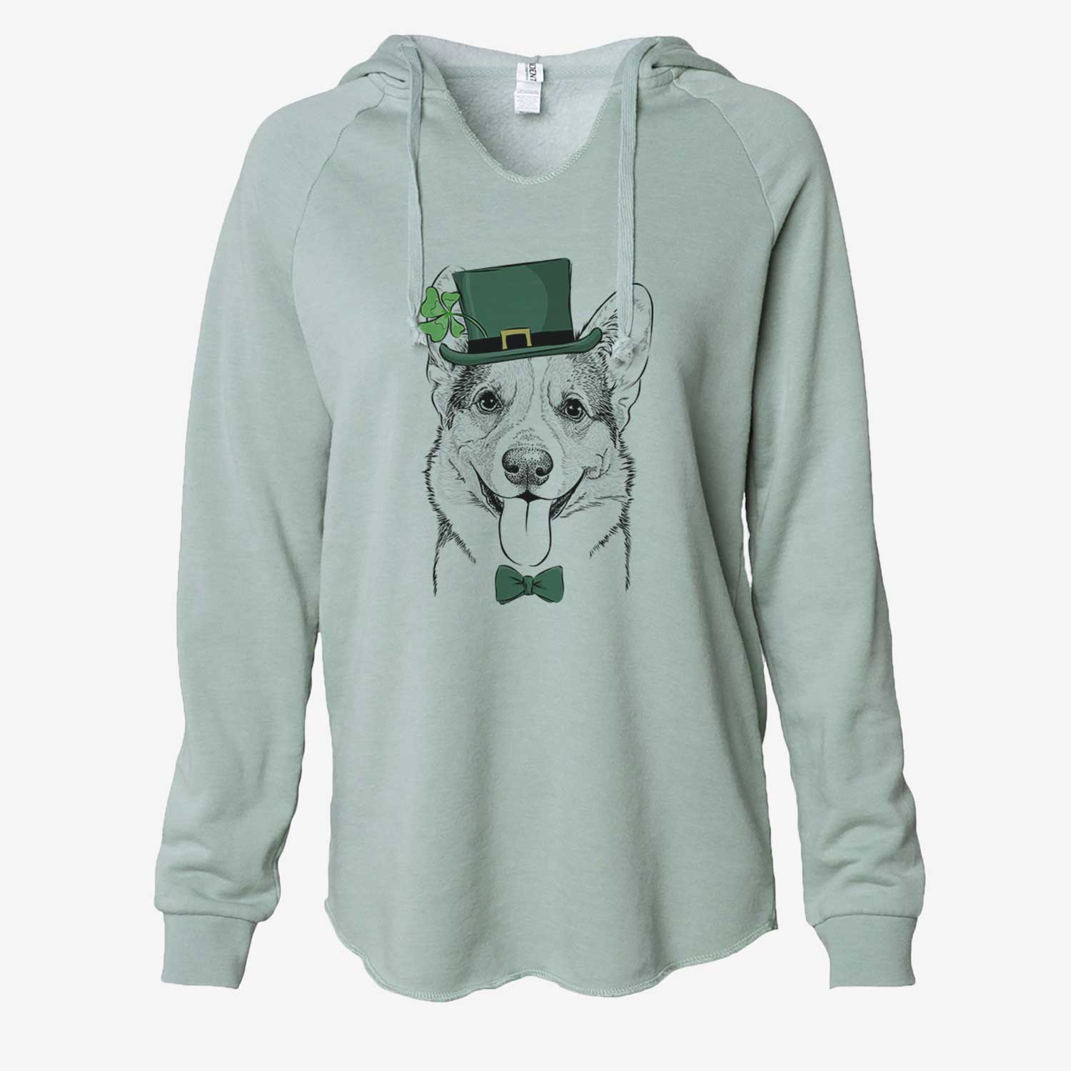 St. Patrick's Loki the Corgi - Cali Wave Hooded Sweatshirt