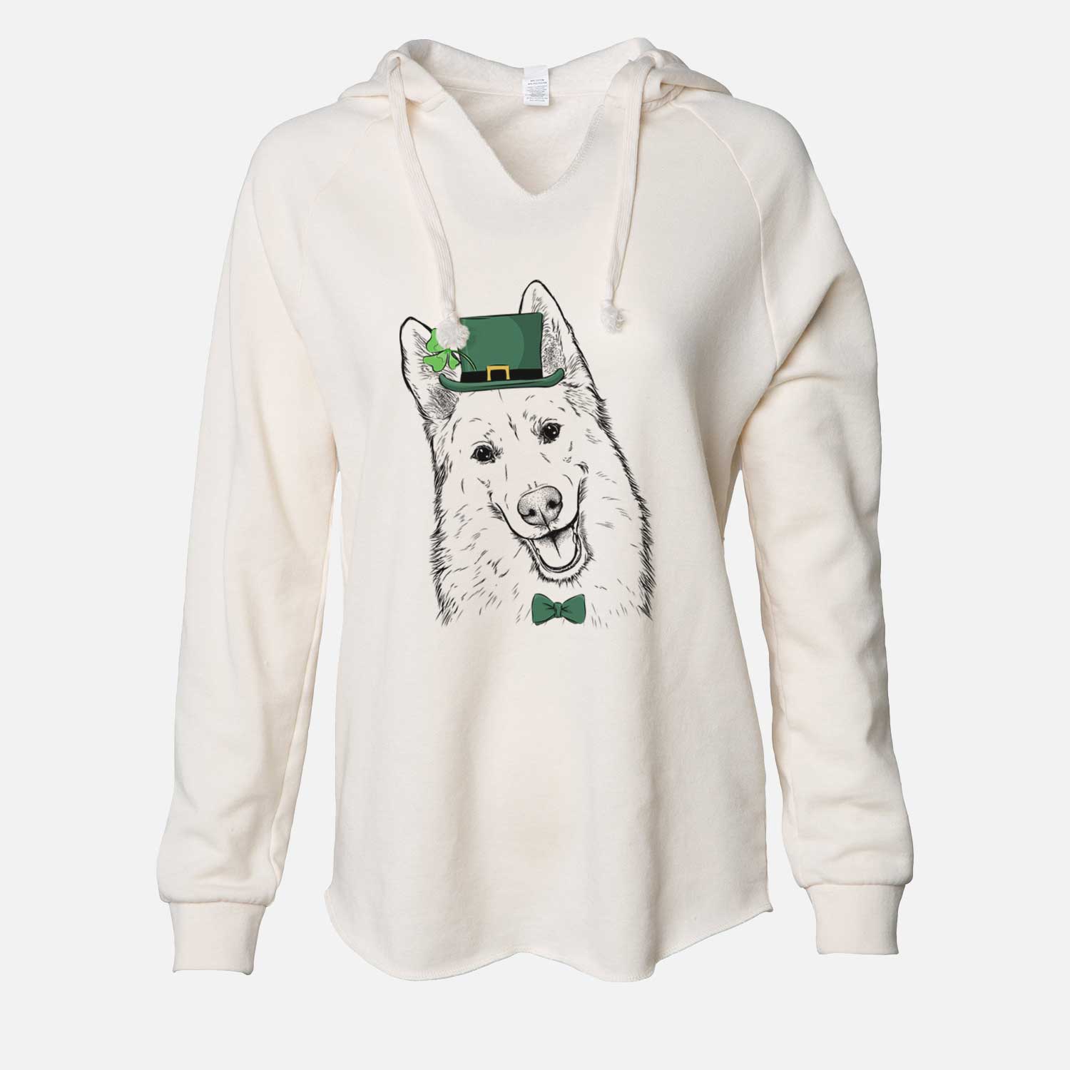 St. Patrick's Loki the Husky Shepherd Mix - Cali Wave Hooded Sweatshirt