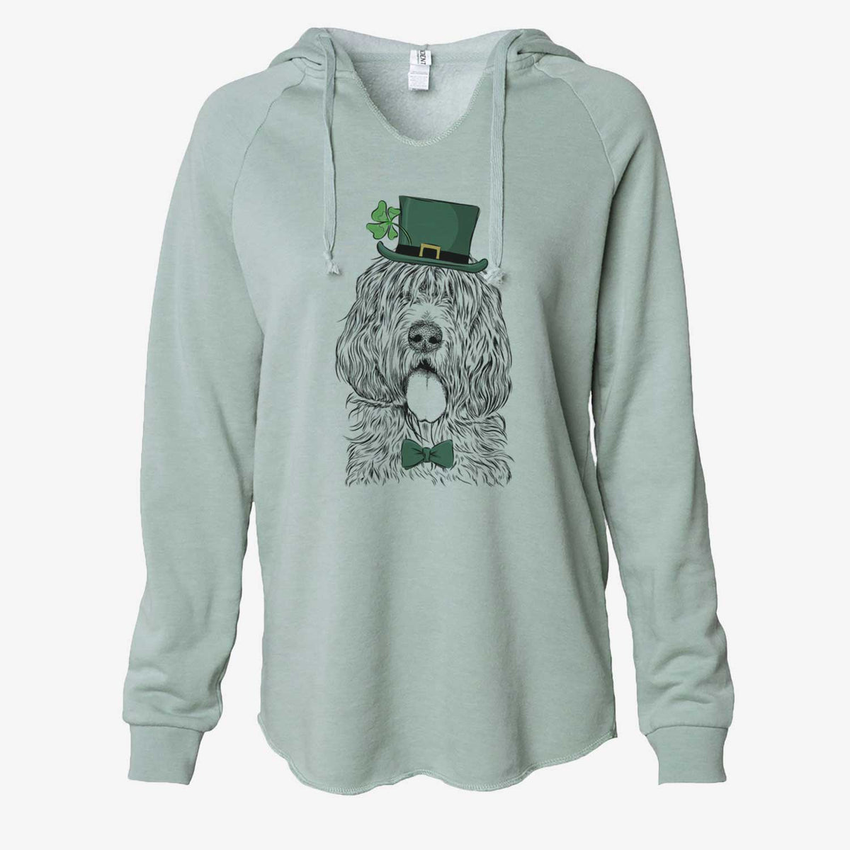 St. Patrick's Lou the Otterhound - Cali Wave Hooded Sweatshirt