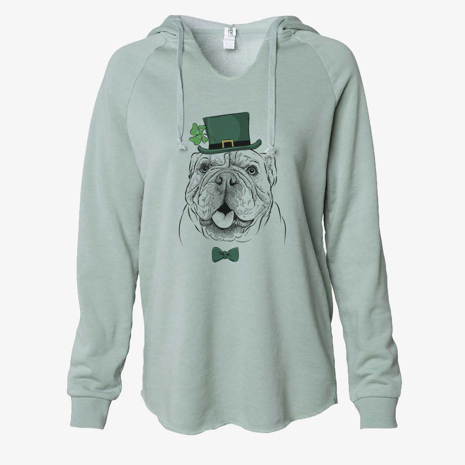 St. Patrick's Louie the English Bulldog - Cali Wave Hooded Sweatshirt