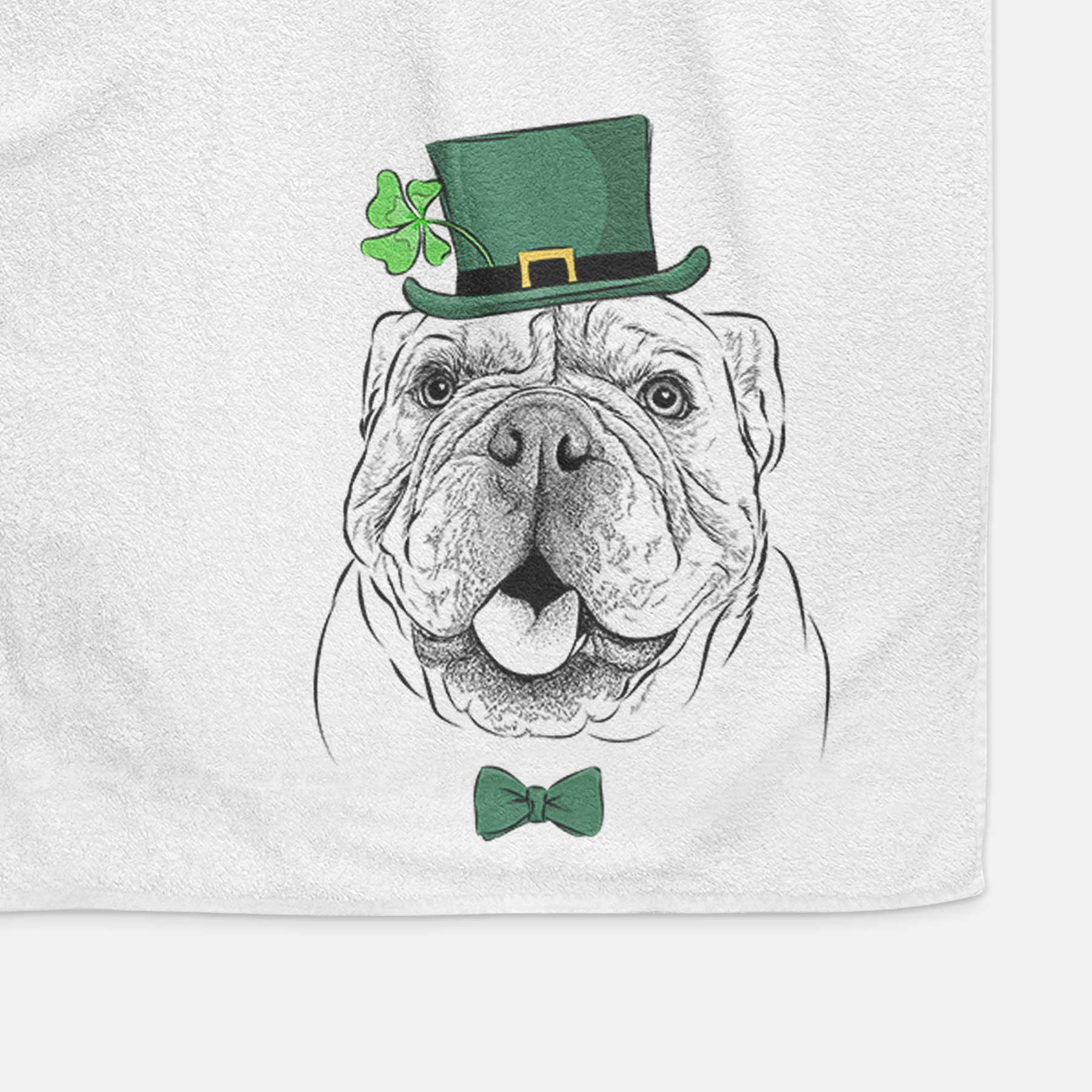 Louie the English Bulldog Decorative Hand Towel