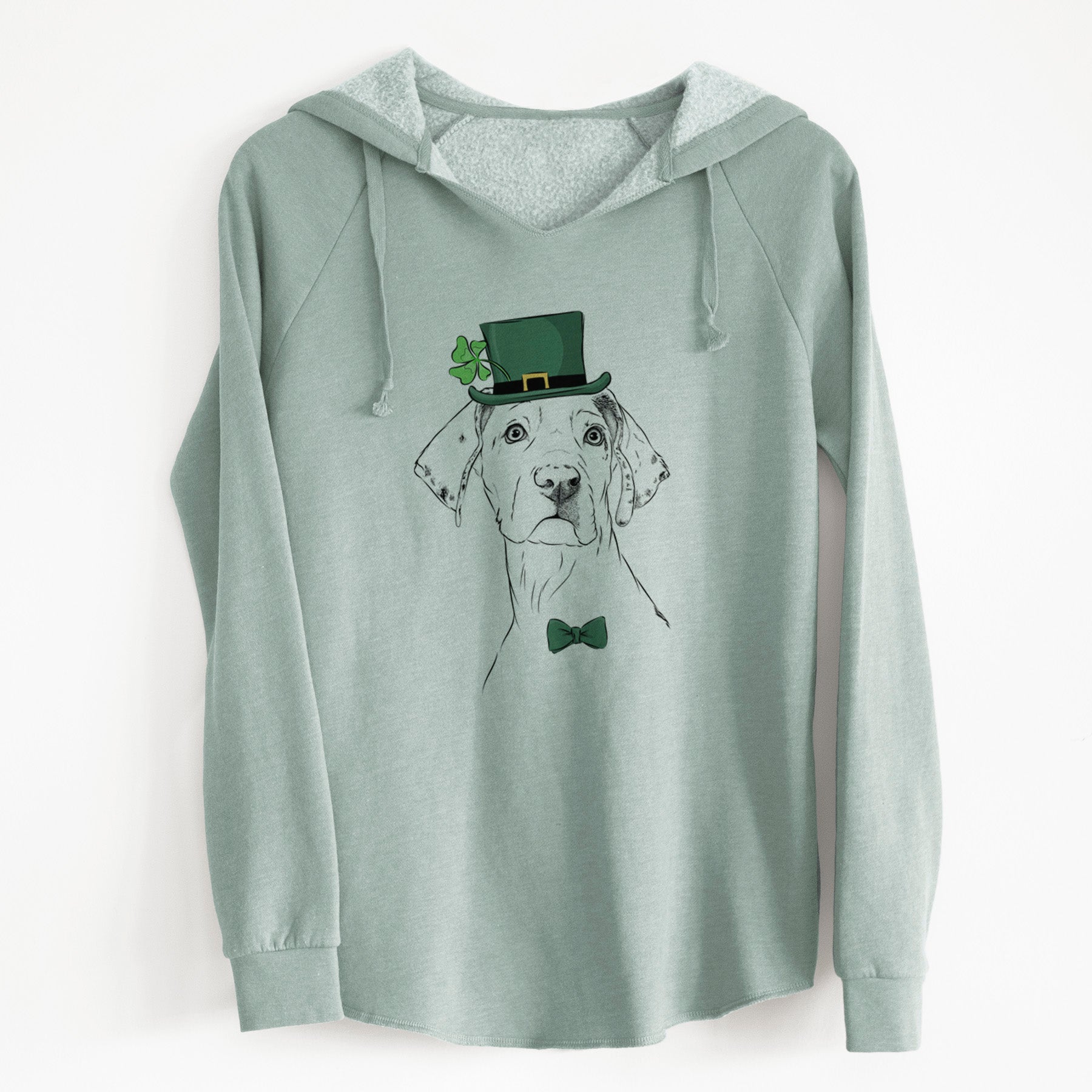 St. Patrick's Lumen the Special Needs Great Dane - Cali Wave Hooded Sweatshirt