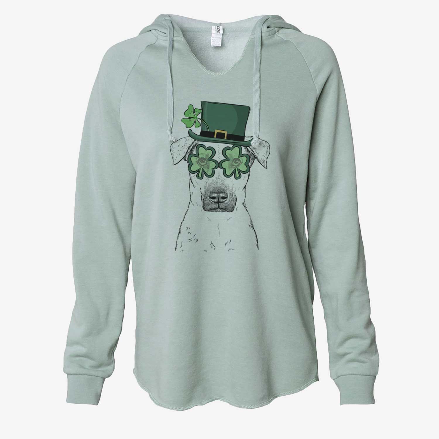 St. Patrick's Luna the Black Mouth Cur - Cali Wave Hooded Sweatshirt