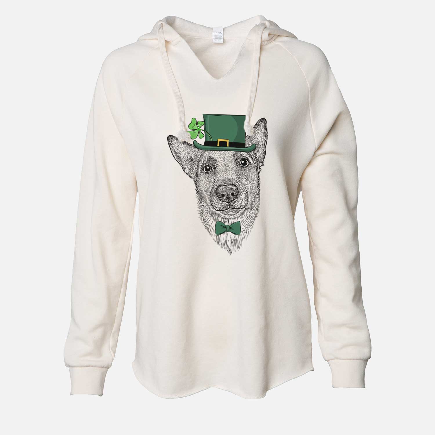 St. Patrick's Luna the Shepherd Mix - Cali Wave Hooded Sweatshirt