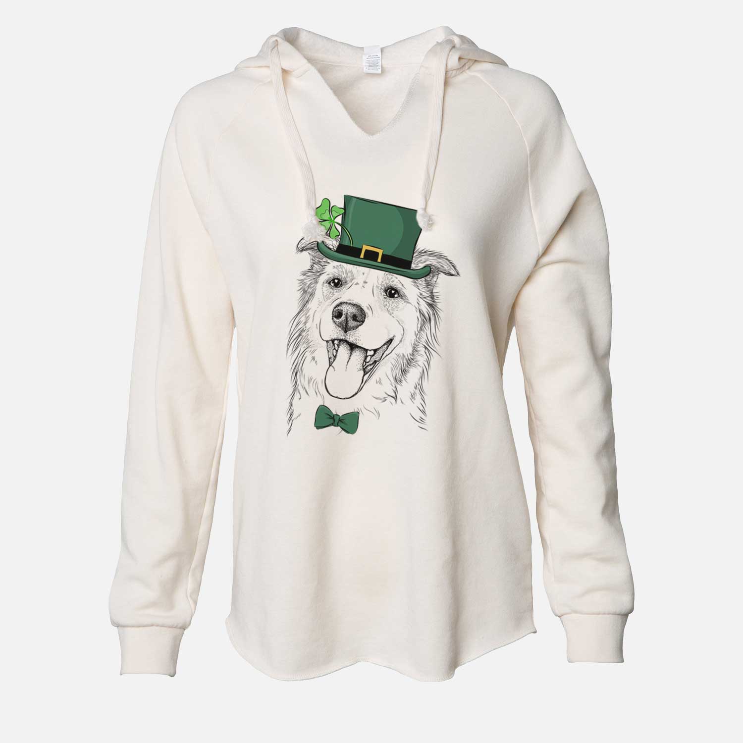 St. Patrick's Macaroni the Border Collie - Cali Wave Hooded Sweatshirt