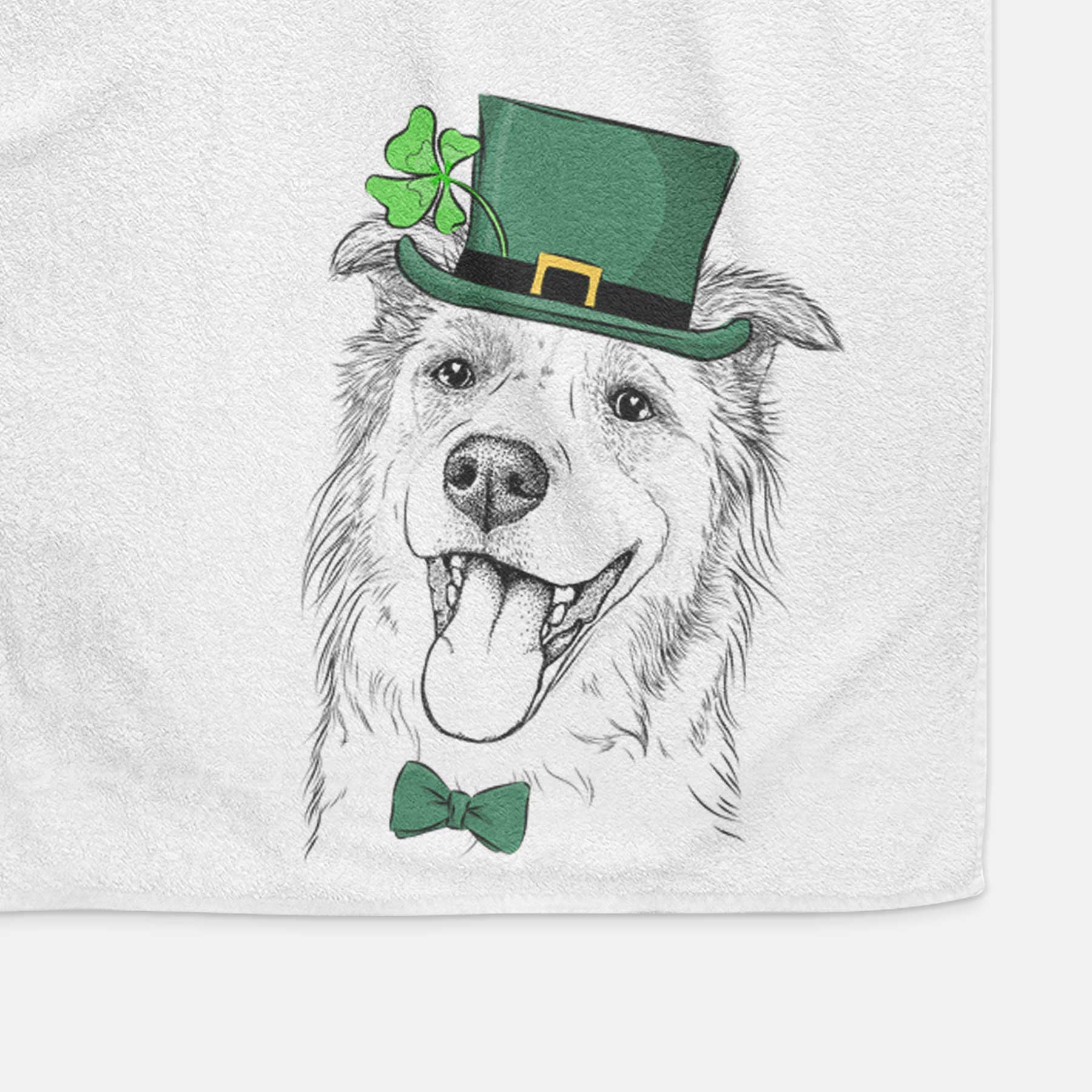 Macaroni the Border Collie Decorative Hand Towel