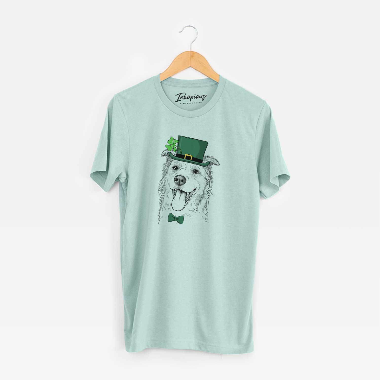 St. Patrick's Macaroni the Border Collie - Unisex Crewneck