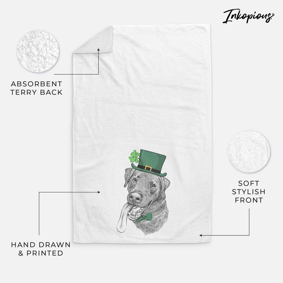 Macaroni the Lab Mix Decorative Hand Towel