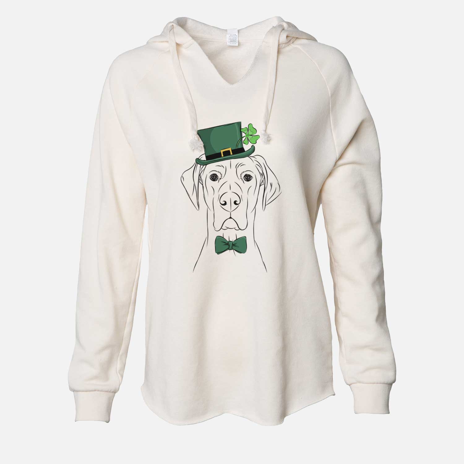 St. Patrick's Maddox the Great Dane - Cali Wave Hooded Sweatshirt